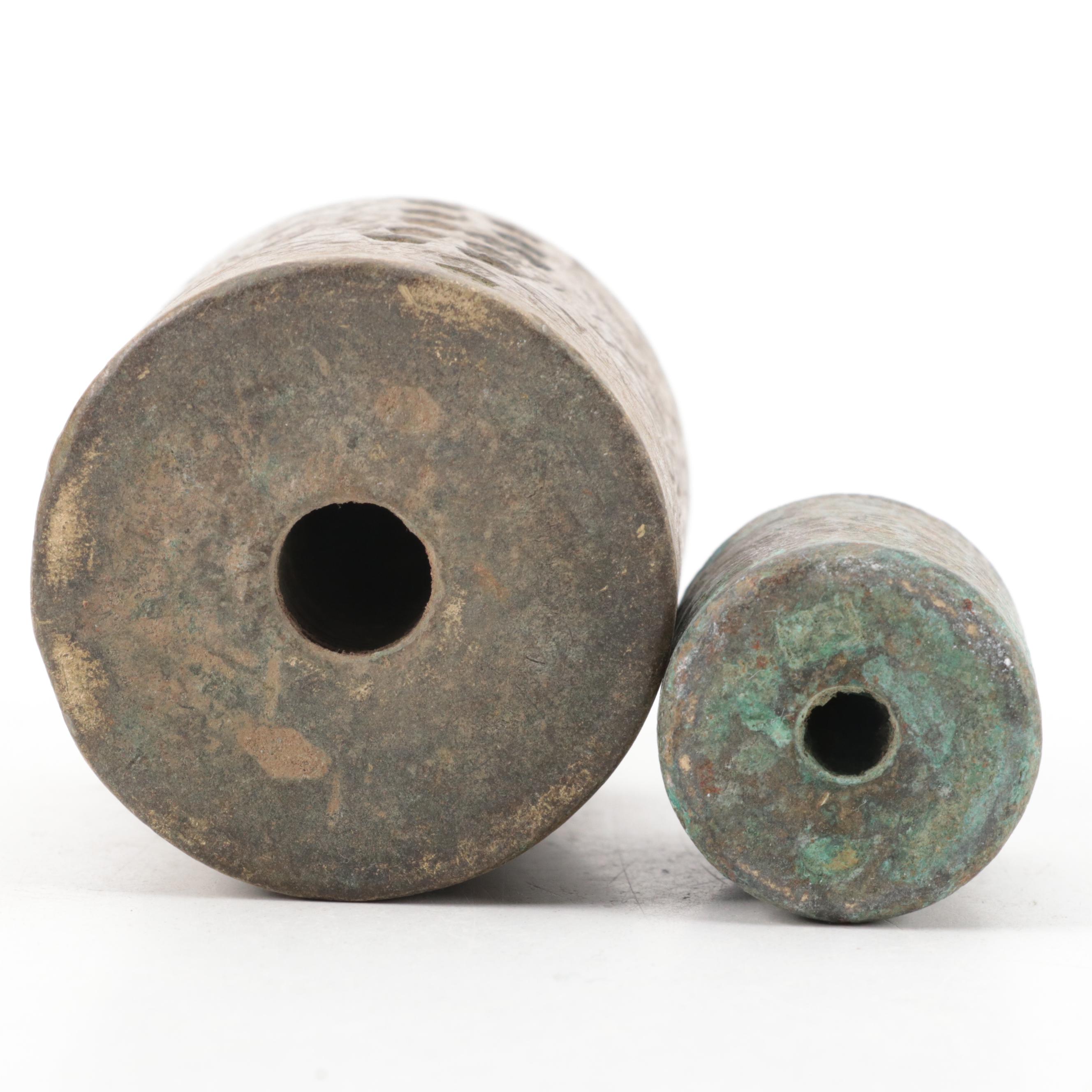 Brass Hanging Doorbell, Scale Weights, Handbell and Boat Hull Model