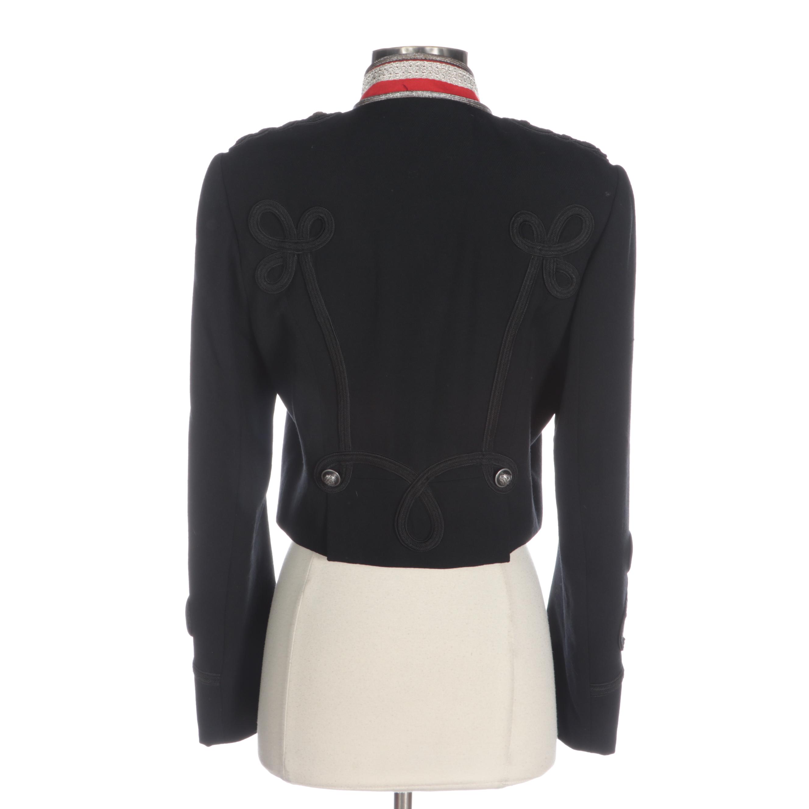 Polo Ralph Lauren Military Style Wool Serge Jacket with Soutache Trim