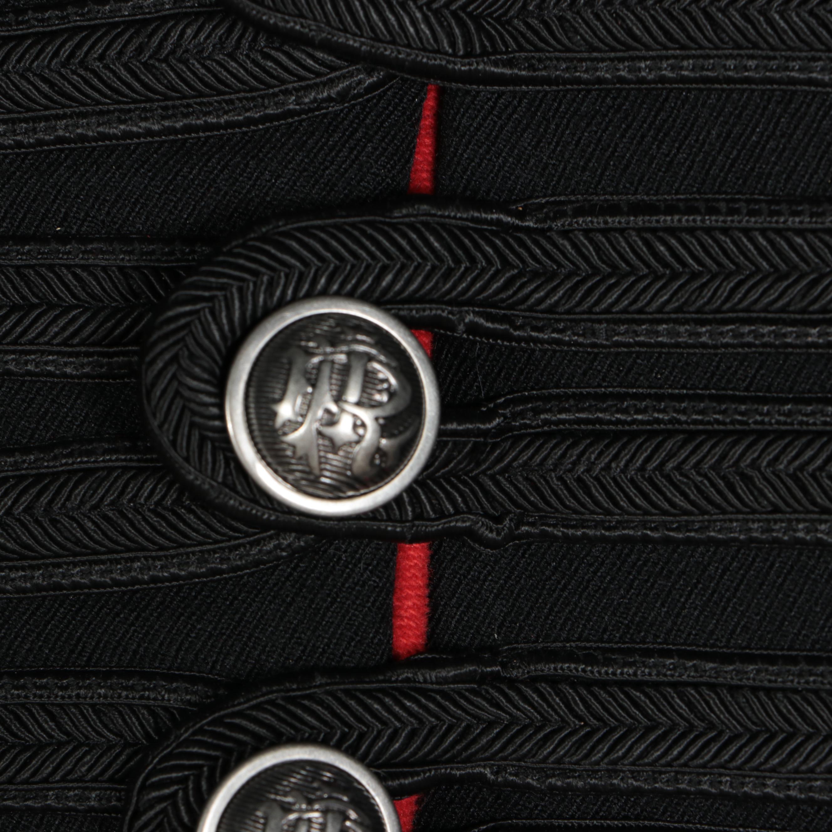 Polo Ralph Lauren Military Style Wool Serge Jacket with Soutache Trim