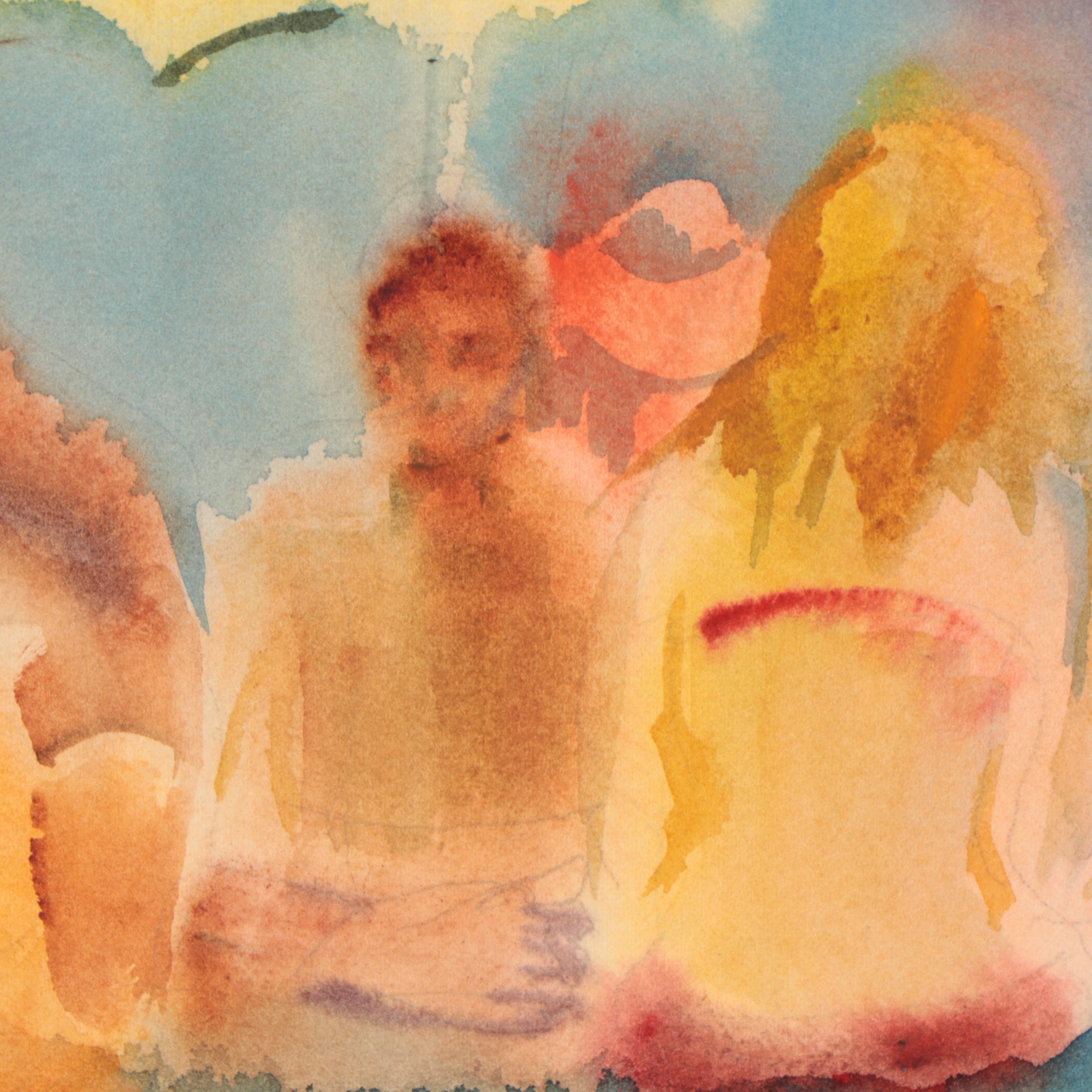 Marion Maas Watercolor Paintings of Landscapes With Figures