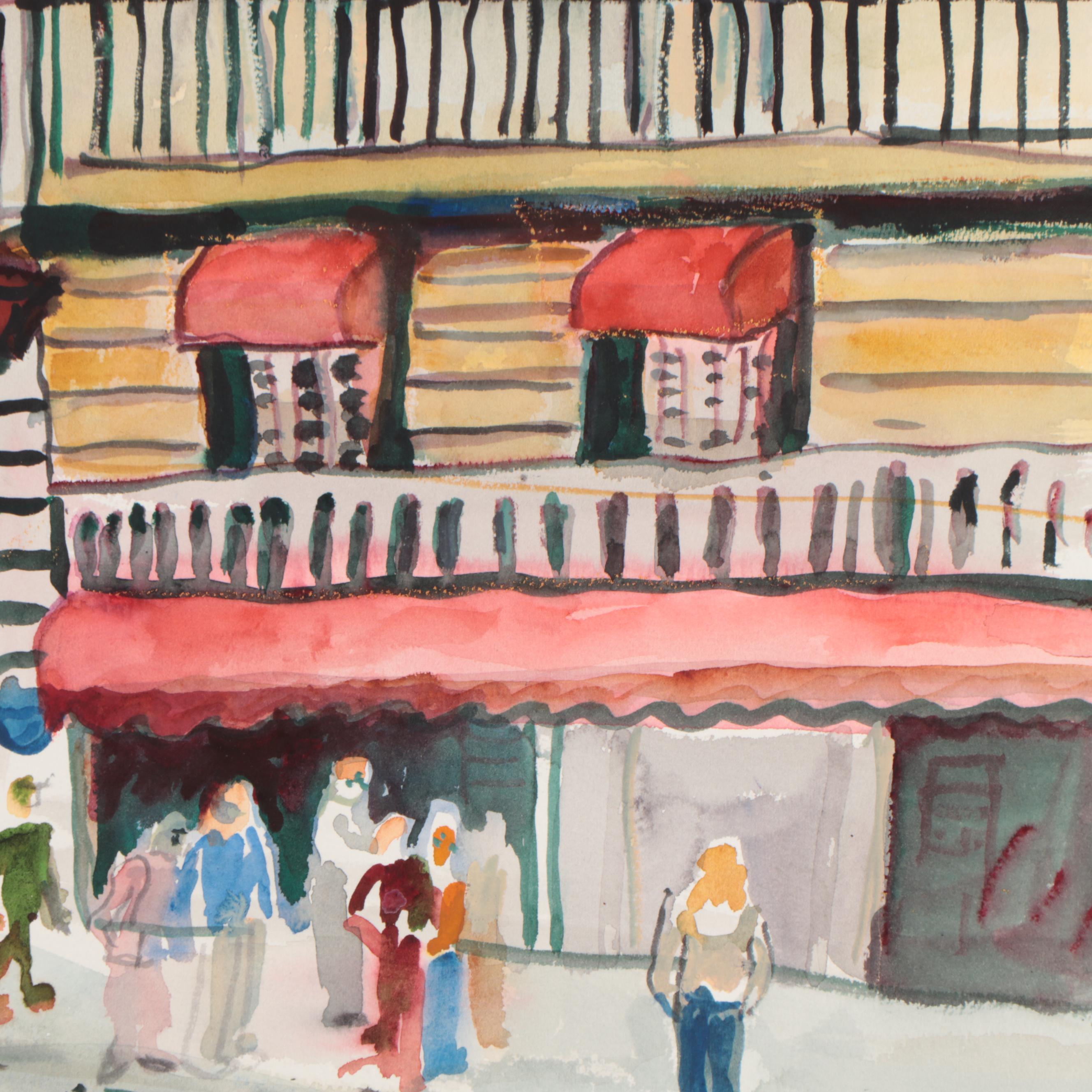 Marion Maas Watercolor Paintings of Landscapes With Figures