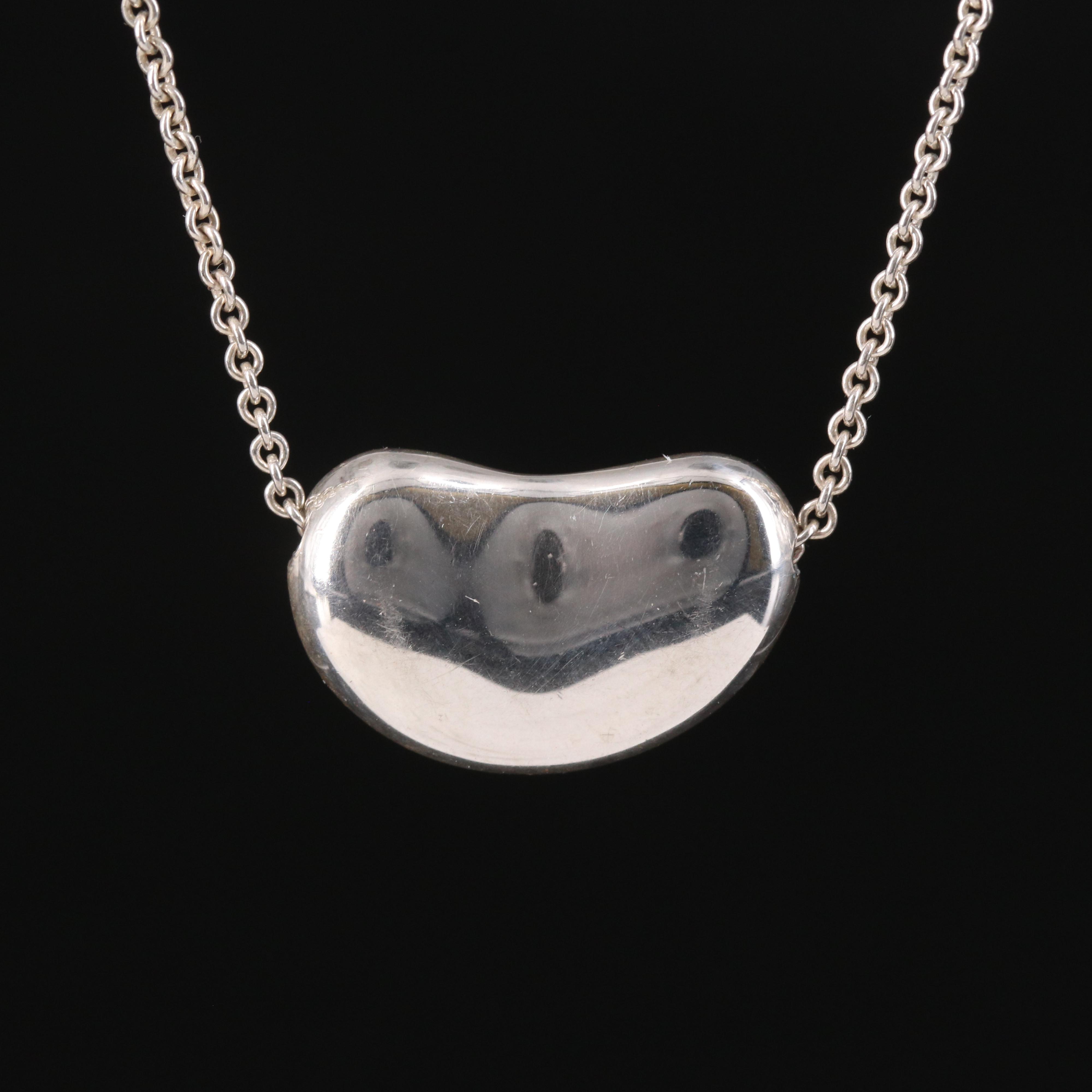 Elsa Peretti for Tiffany & Co. Sterling "Bean" Necklace