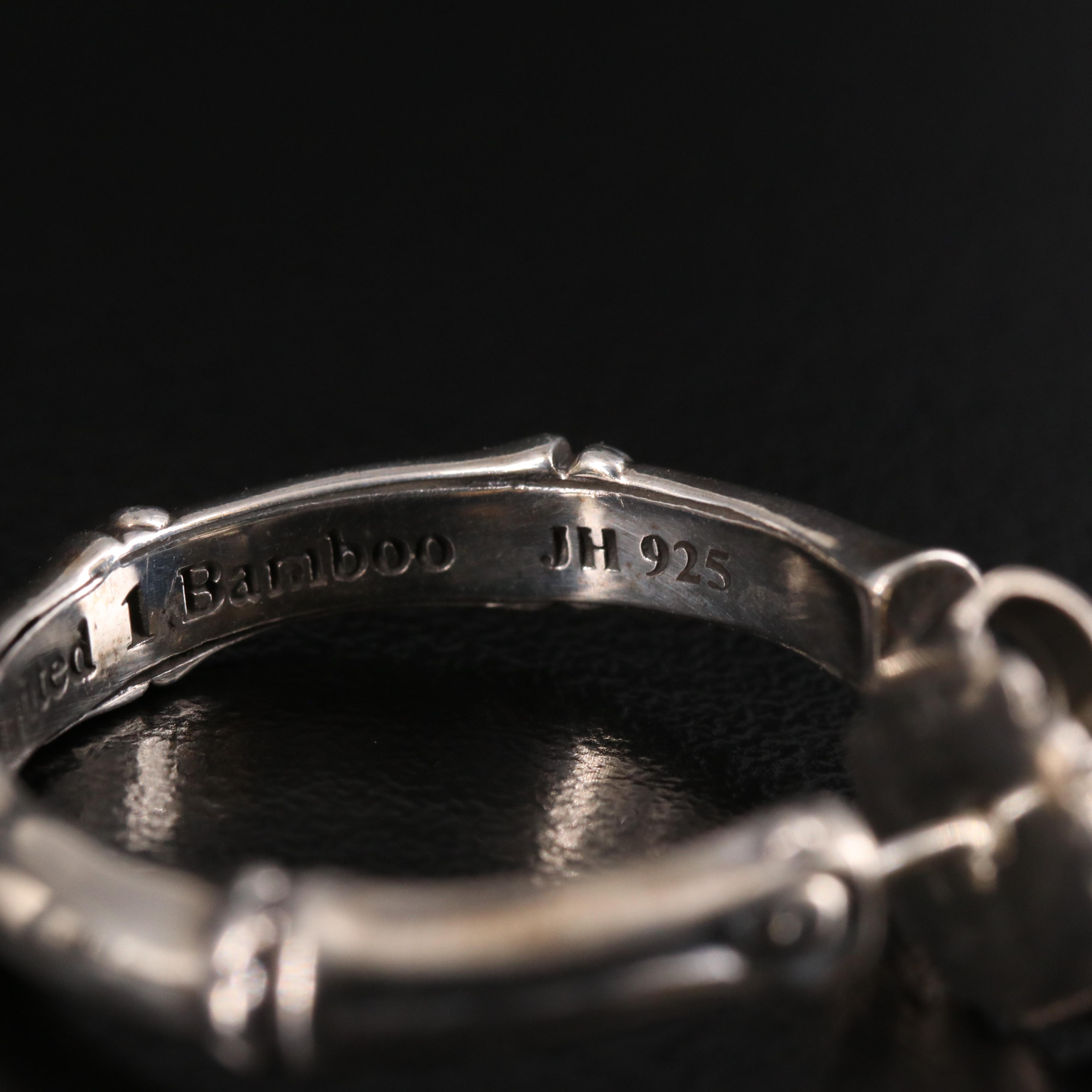 John Hardy "Bamboo" Sterling Hoop Earrings