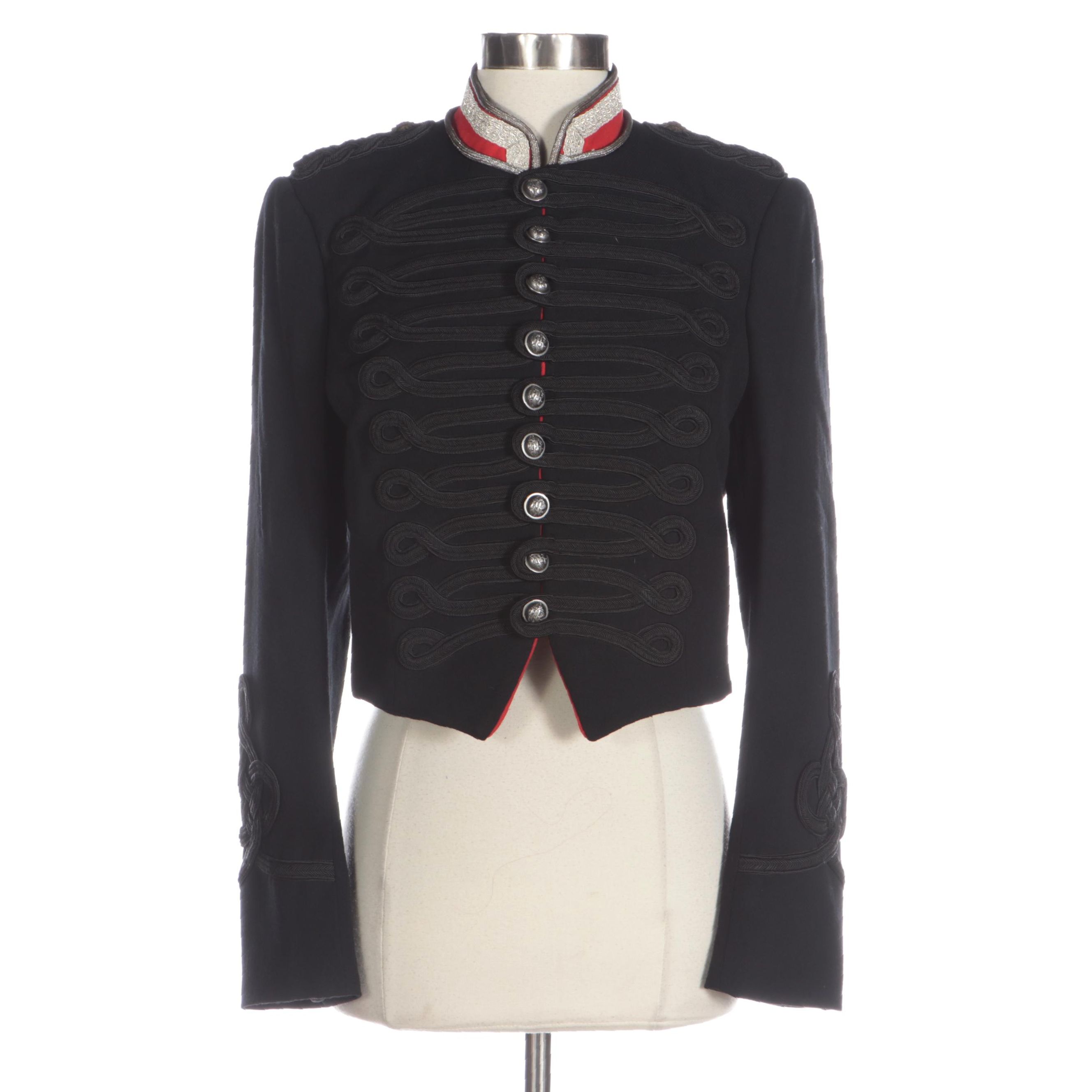 Polo Ralph Lauren Military Style Wool Serge Jacket with Soutache Trim