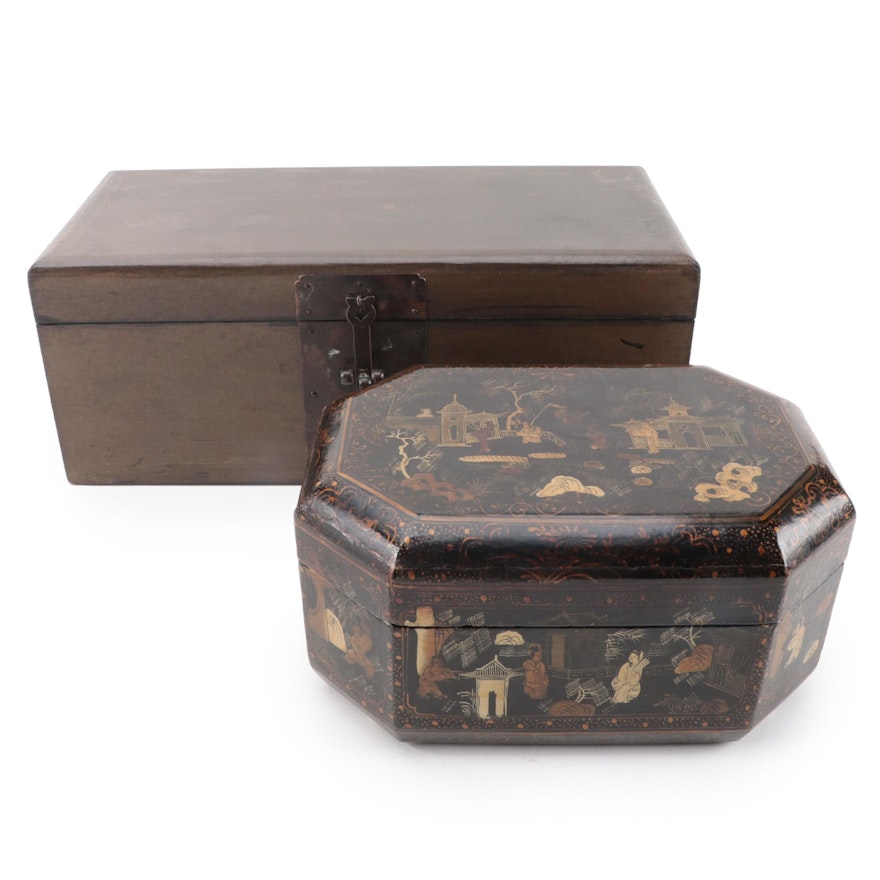 Chinese Wood and Lacquer Containers