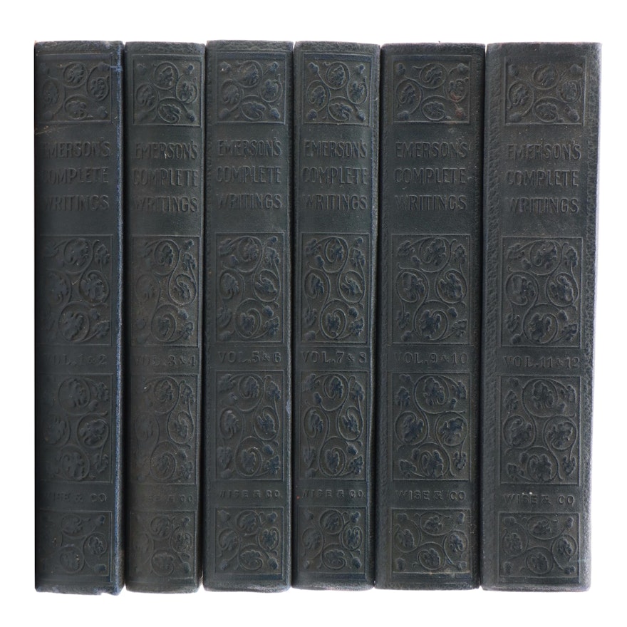 "Emerson's Complete Works" Complete Set by Ralph Waldo Emerson, 1923