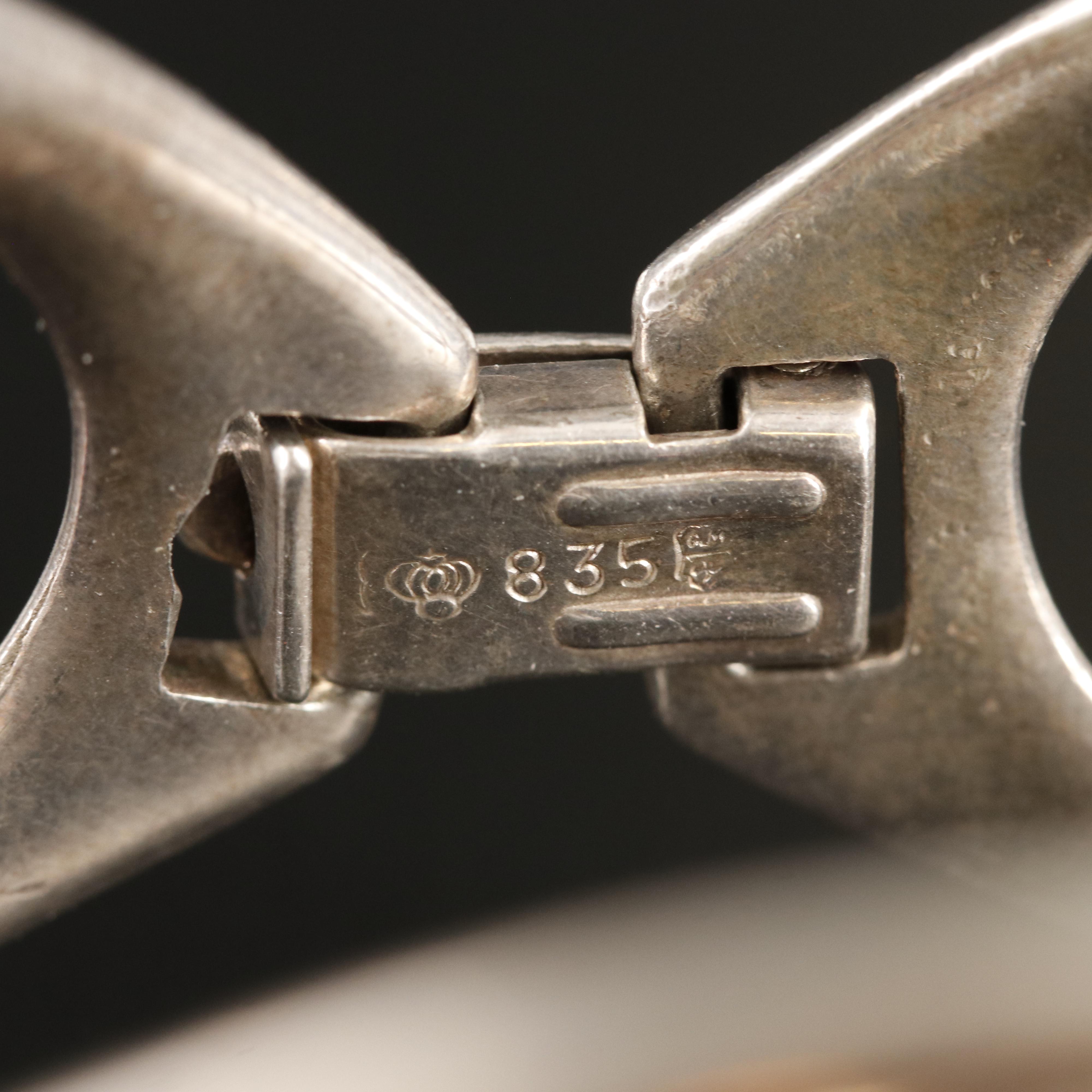 .835 Silver Arenda Mirror Dial Bangle Style Watch