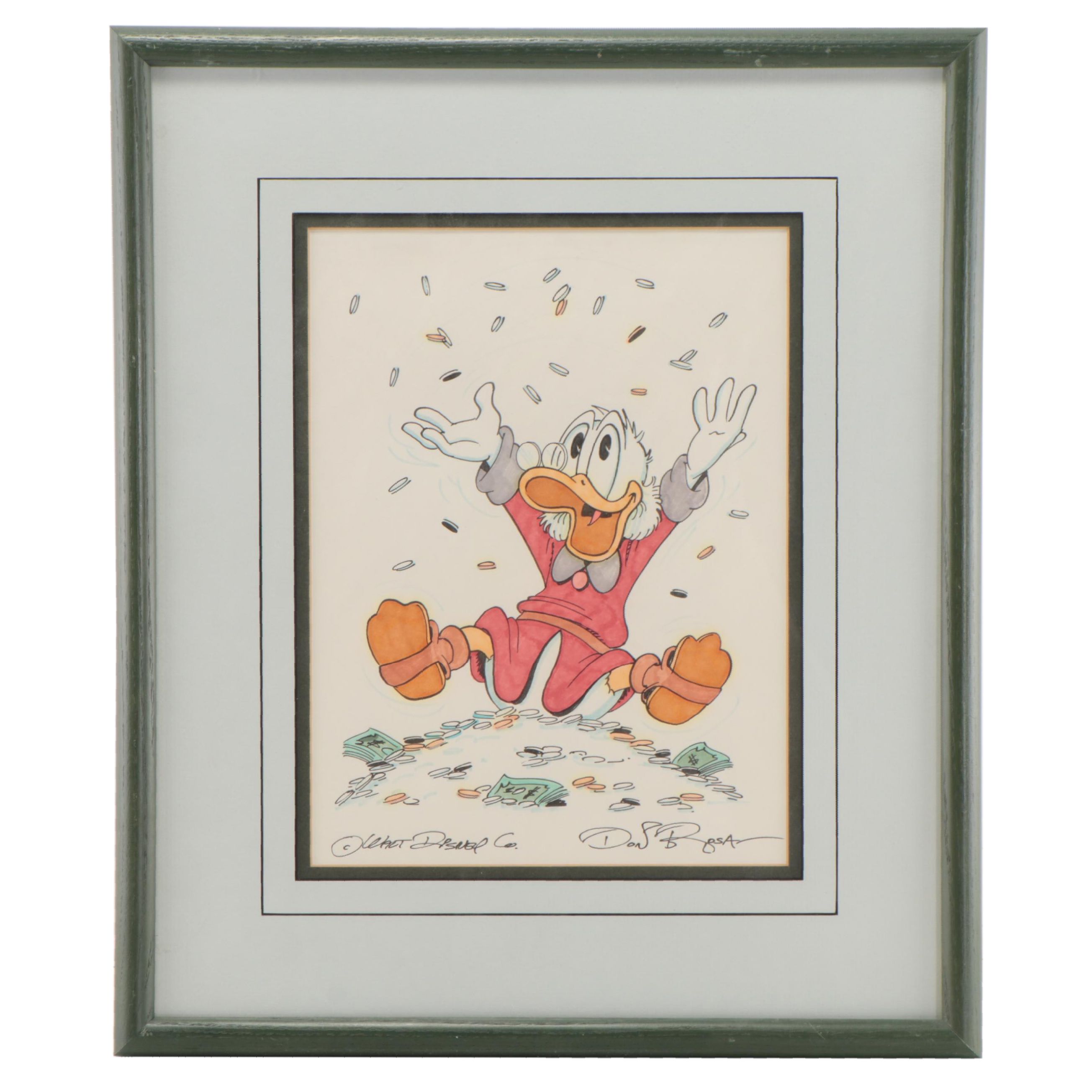 Don Rosa Ink Drawing of Scrooge McDuck, Circa 1993