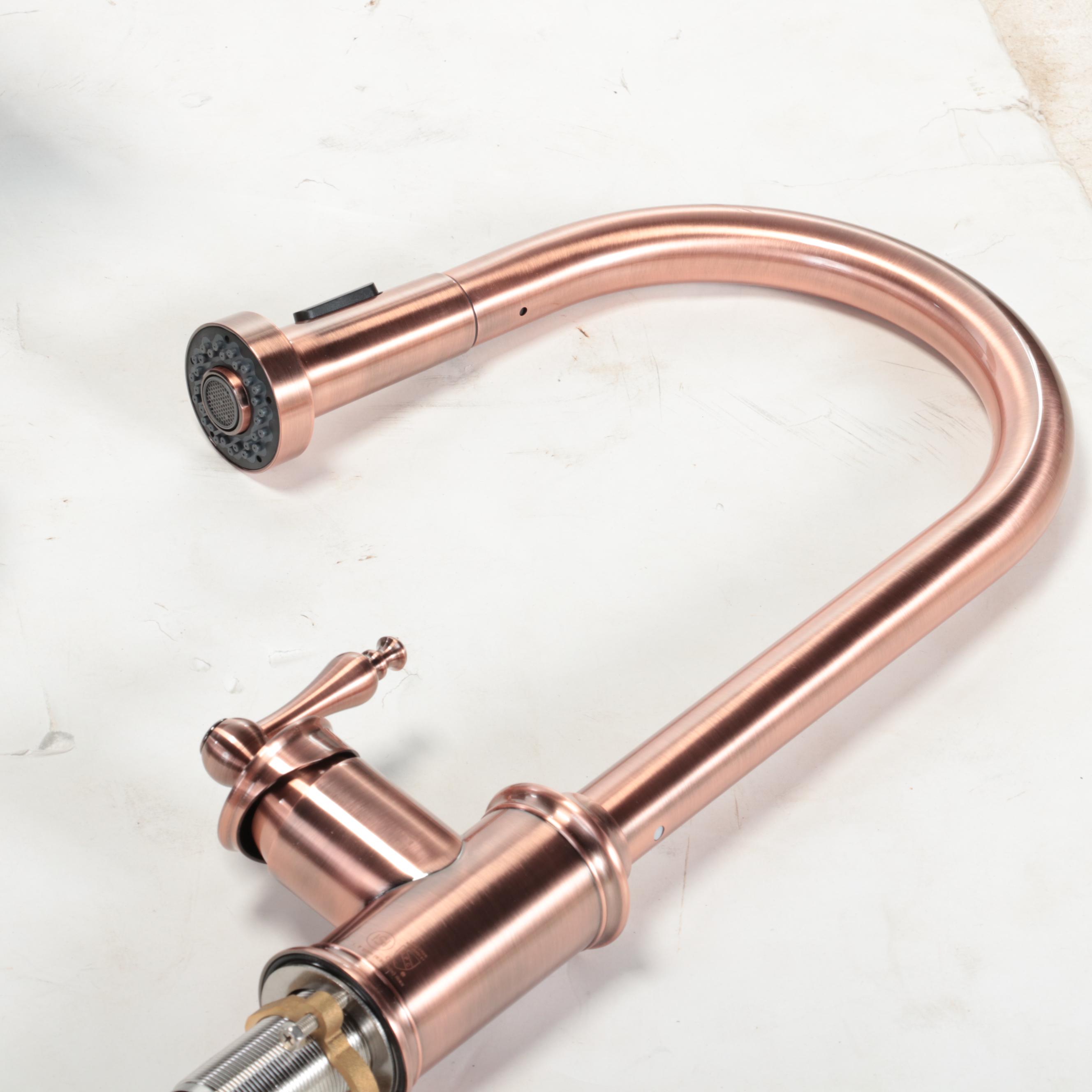 Undermount Black Granite Composite Sink and Pull-Down Faucet in Antique Copper