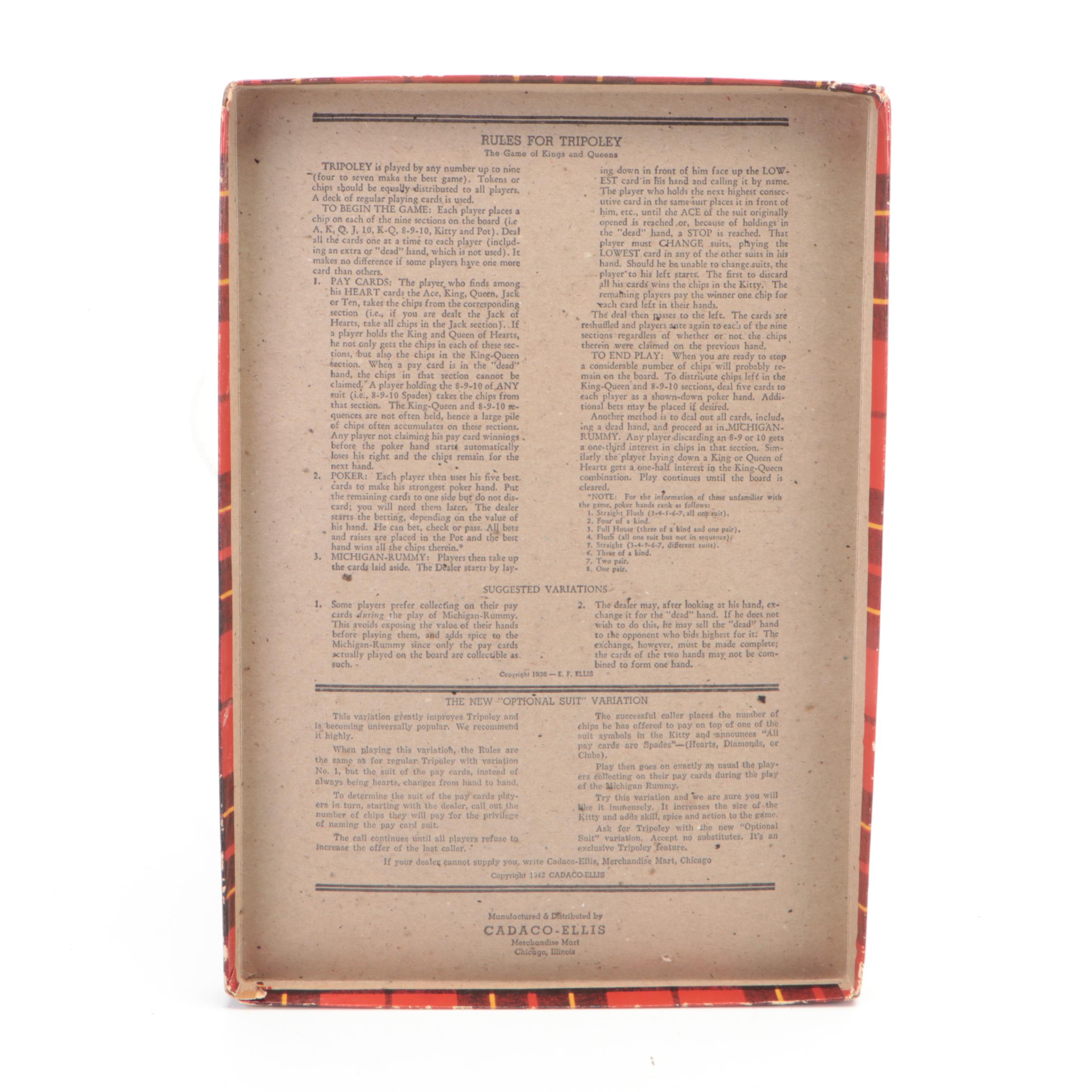 Pegity, On Parade and Tripoley Board Games