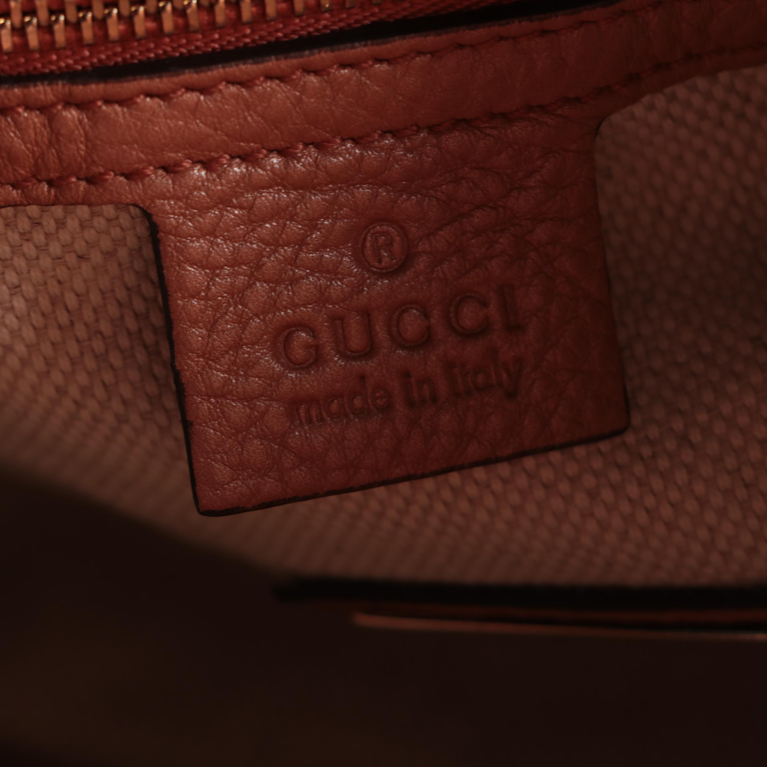 Gucci Japan Exclusive Soho Boston Bag in Pearlescent Grained Leather