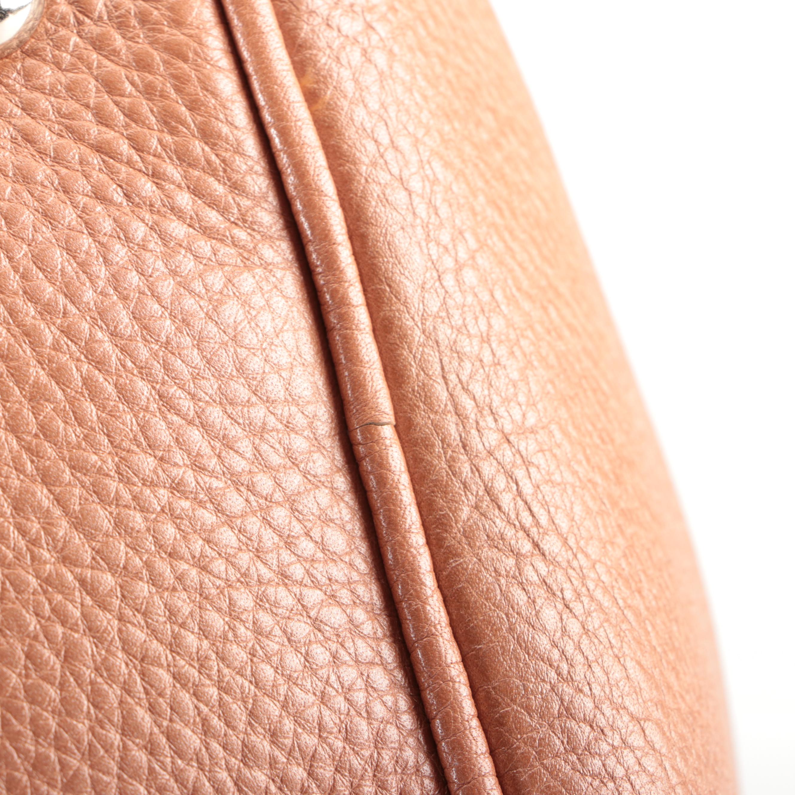 Gucci Japan Exclusive Soho Boston Bag in Pearlescent Grained Leather