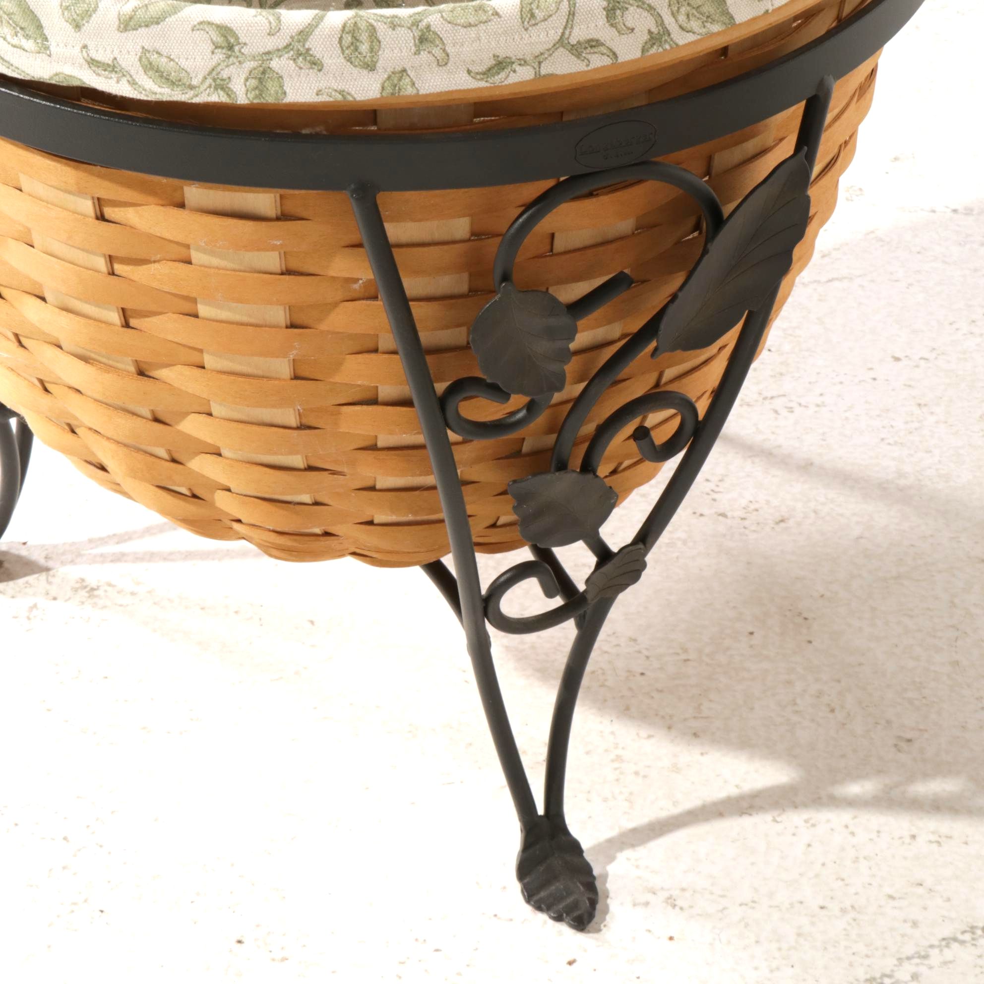 Longaberger Wrought Iron Basket Stand, Corner Storage Rack and Baskets