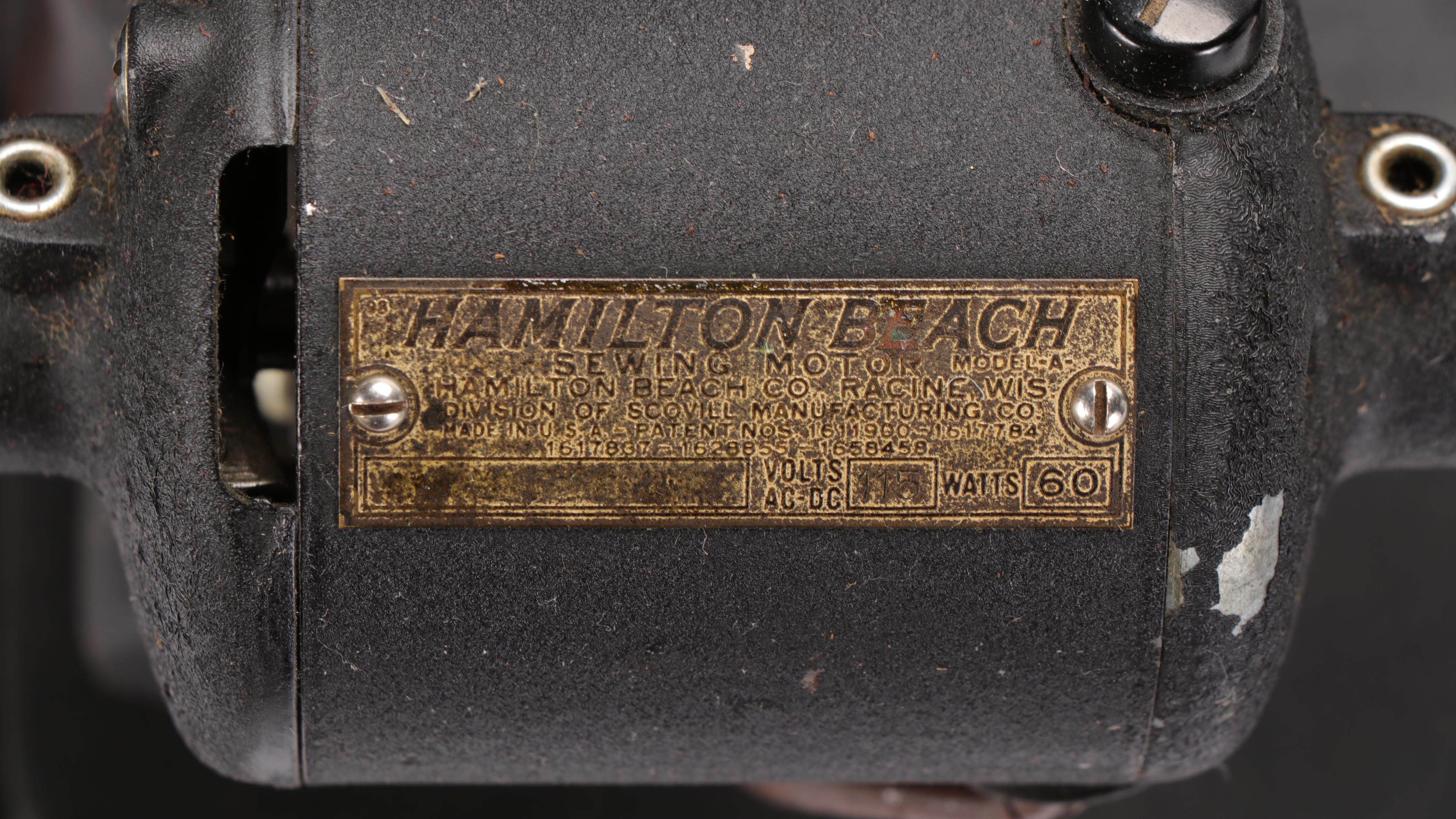 Hamilton Beach Coronado Model-A Sewing Machine, Mid-20th Century