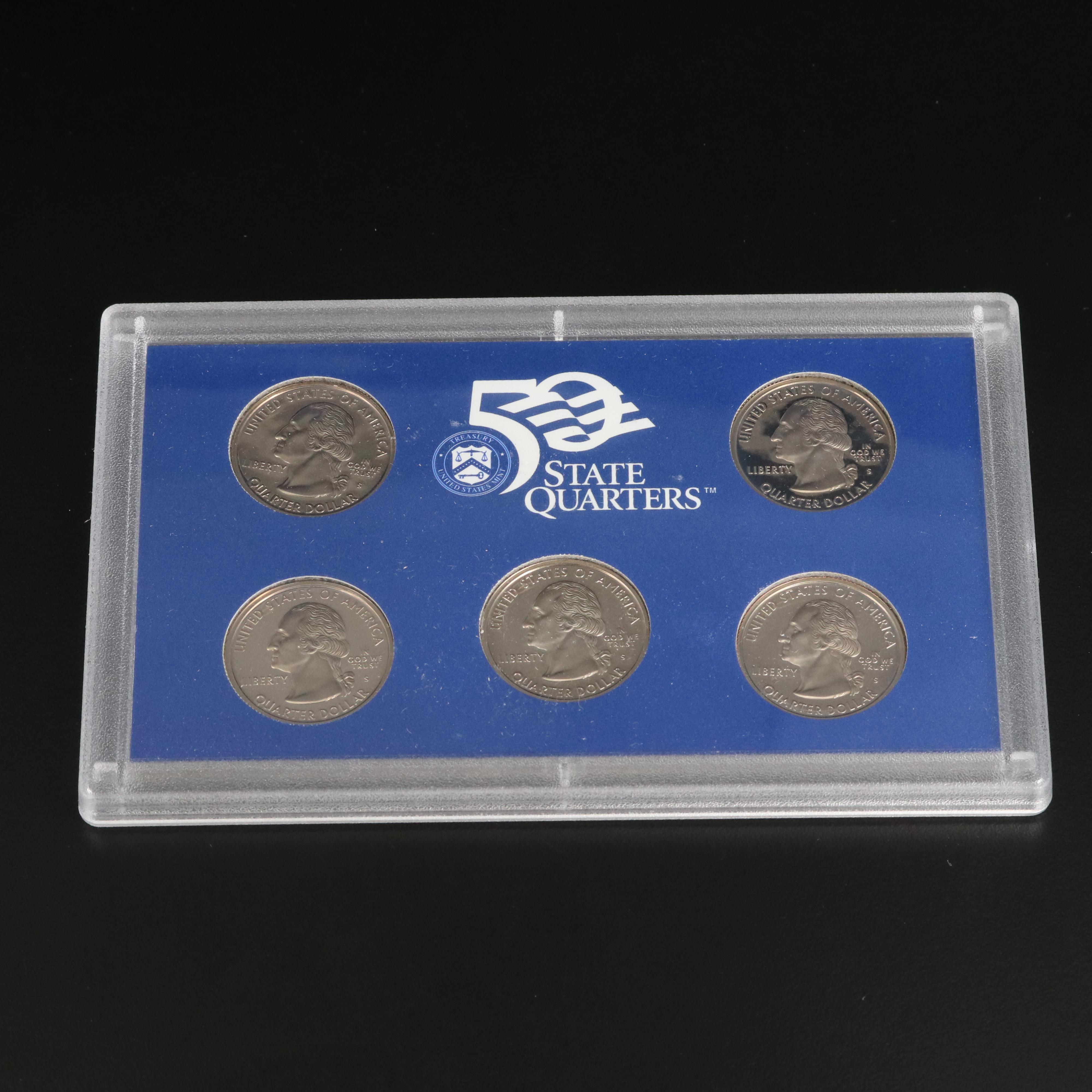 Complete Set of Eleven Statehood and Territories Quarter Proof Sets