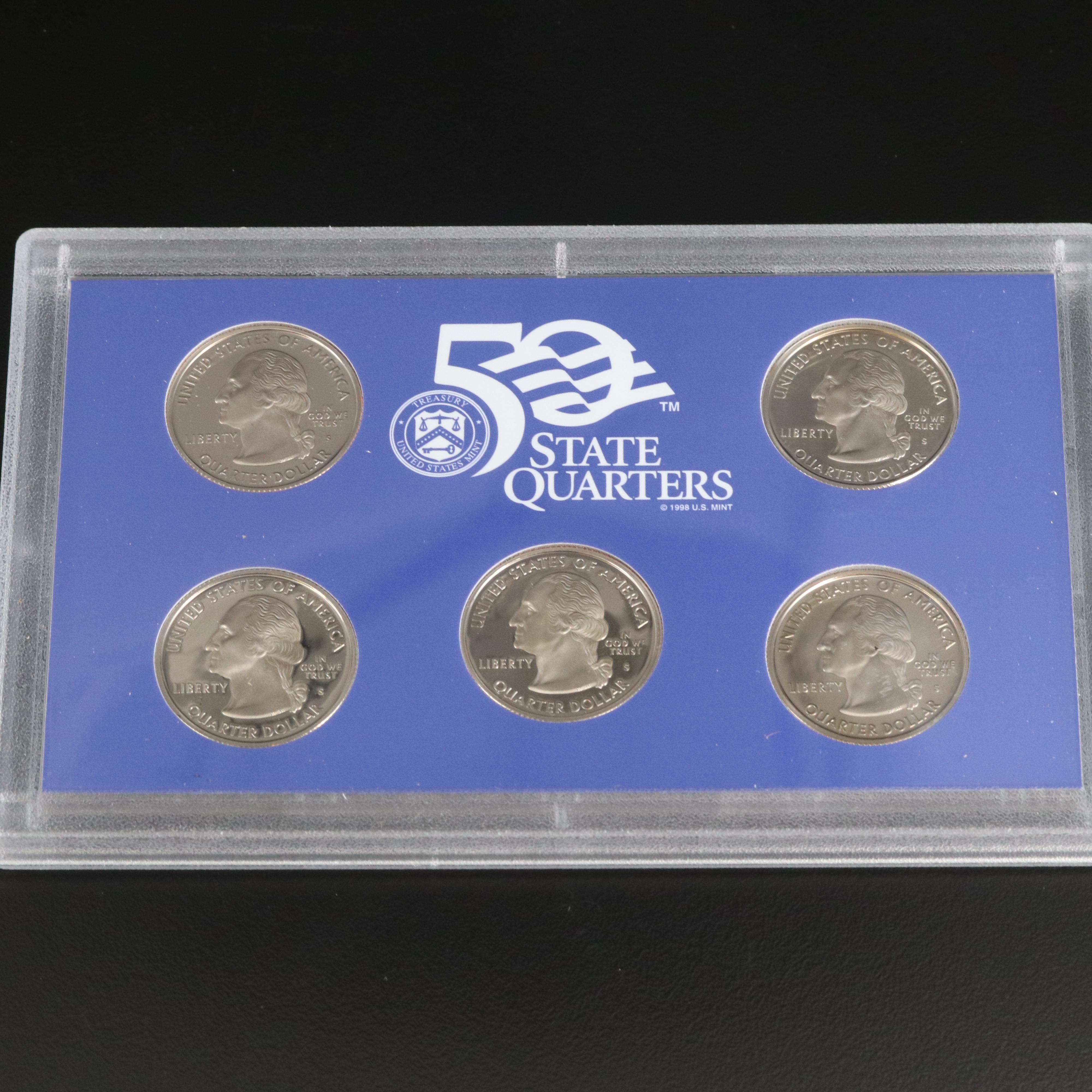 Complete Set of Eleven Statehood and Territories Quarter Proof Sets