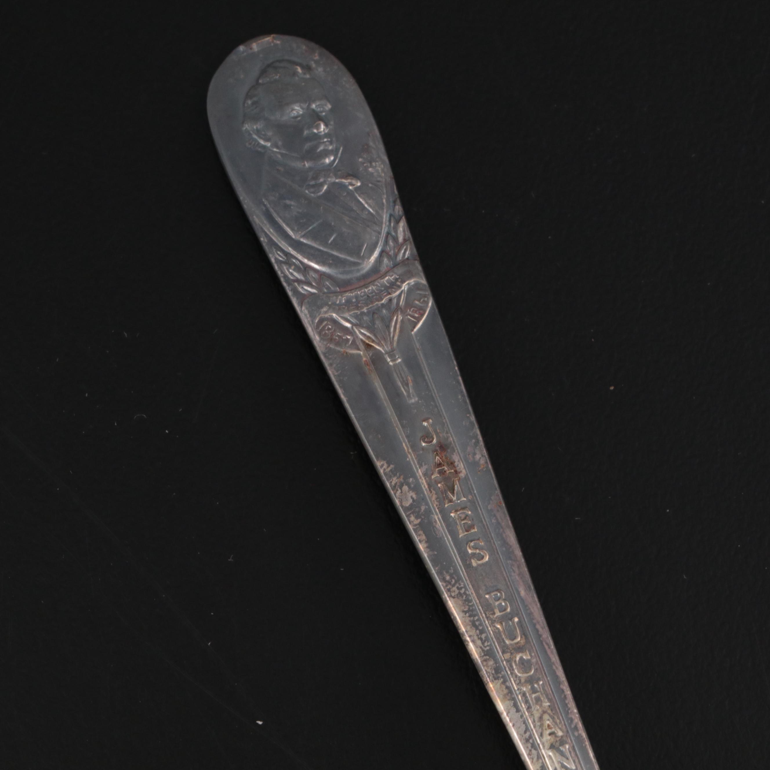 Wm Rogers Silver Plate Presidents Commemorative Spoon Collection in Case