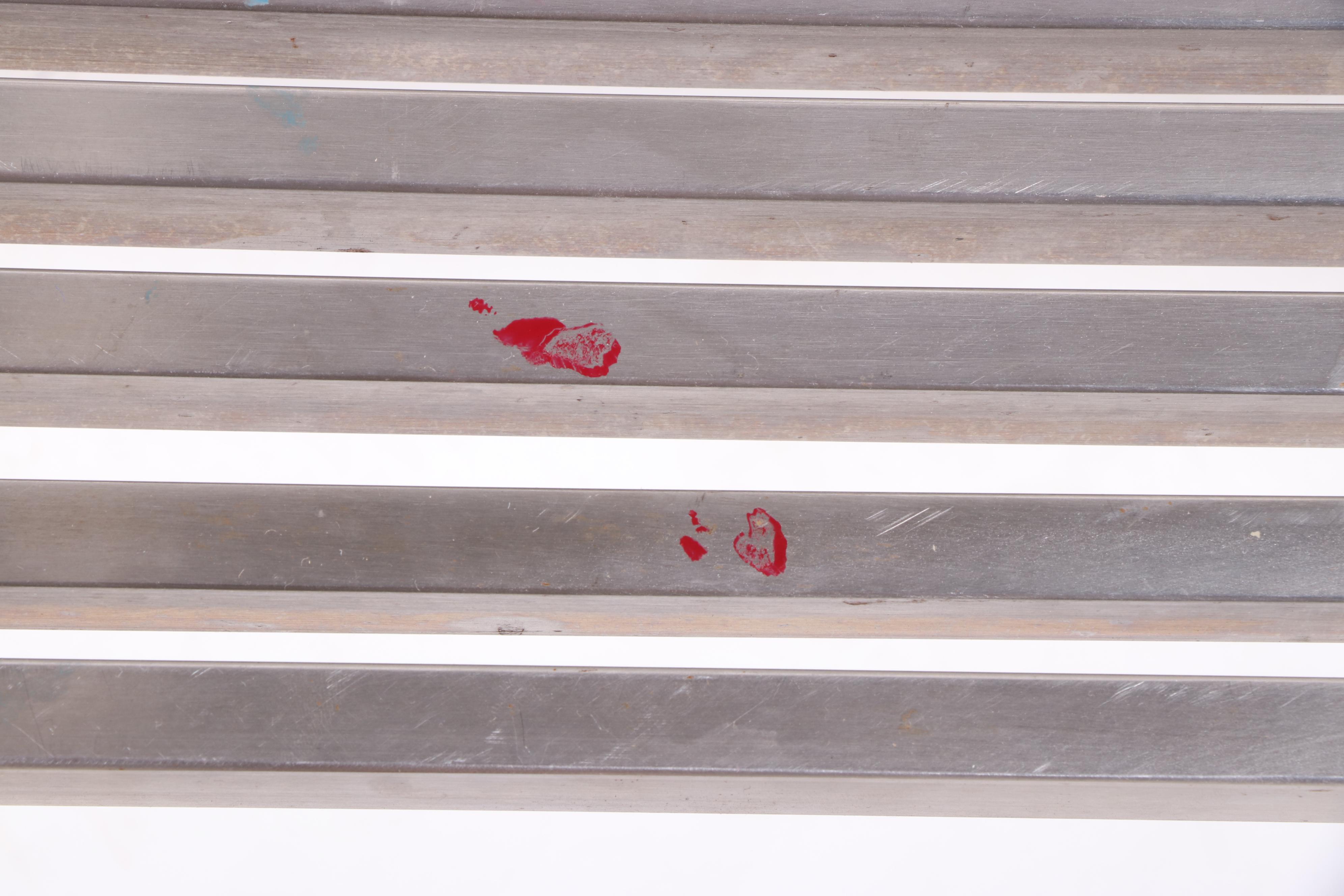 Nuevo "Amici"  Stainless Steel Slatted Bench