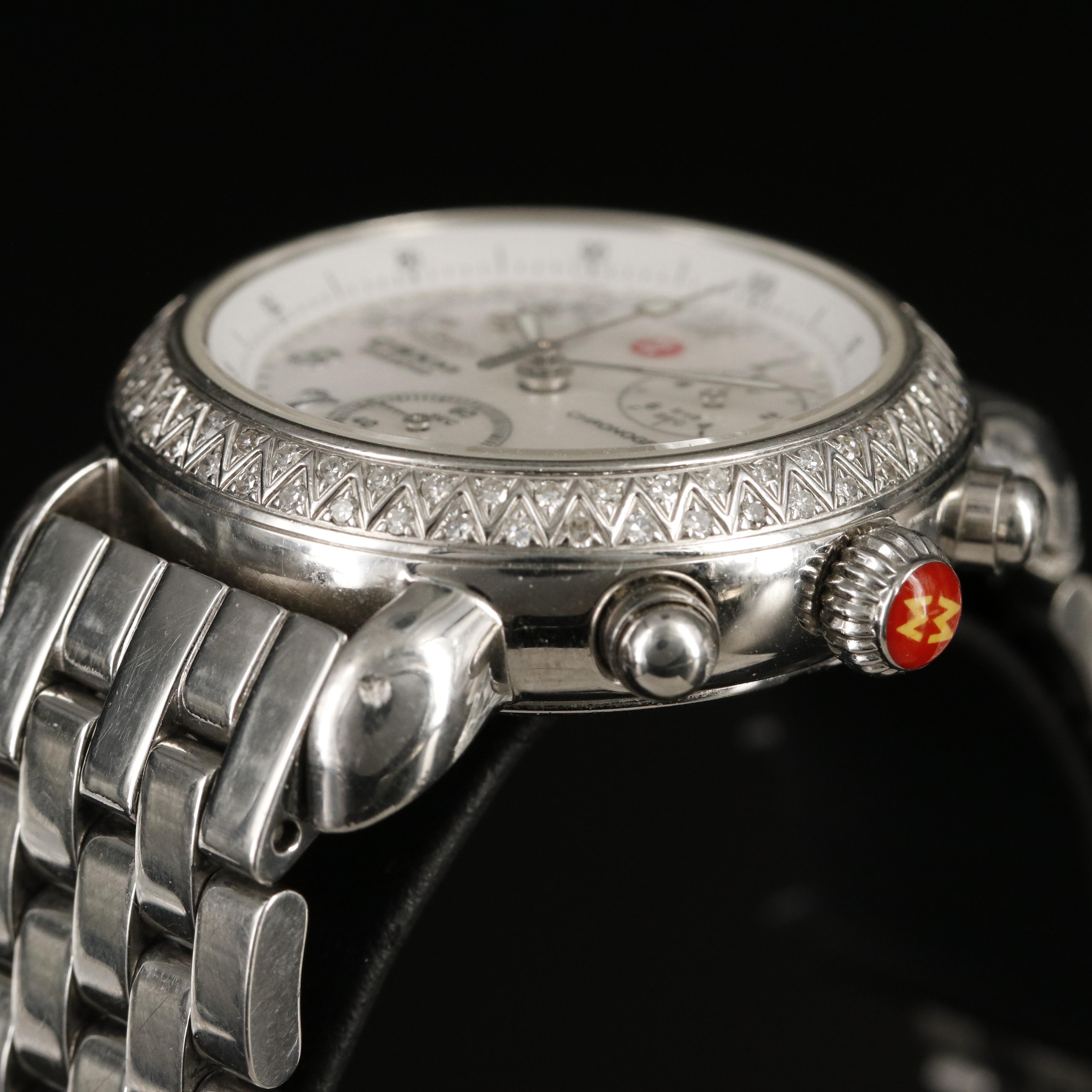 Michele CSX 33 Diamond Chronograph Watch