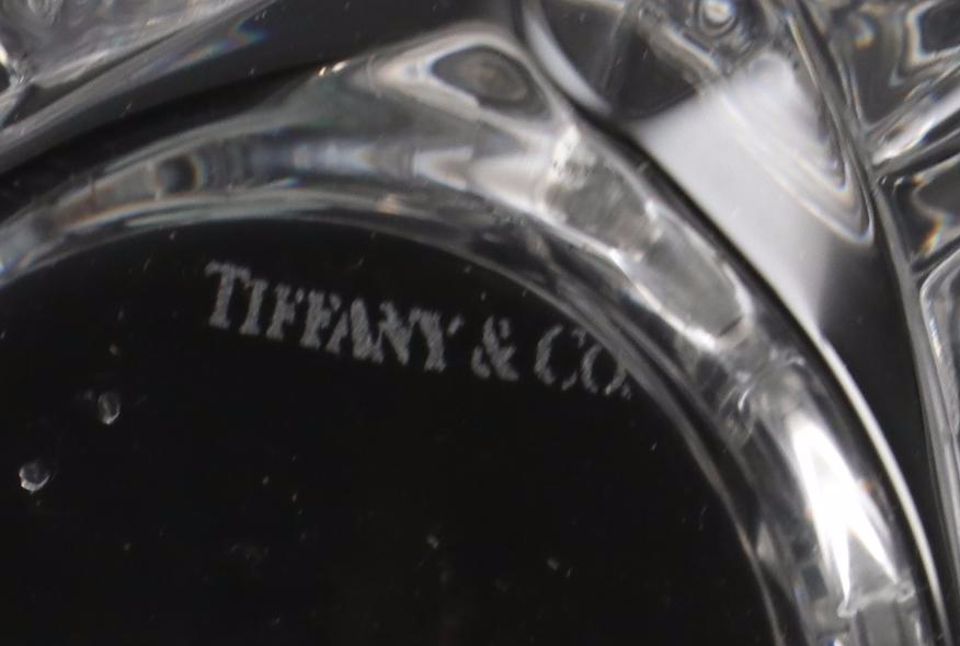 Tiffany & Co. "Rock Cut" Crystal Votive Candle Holder