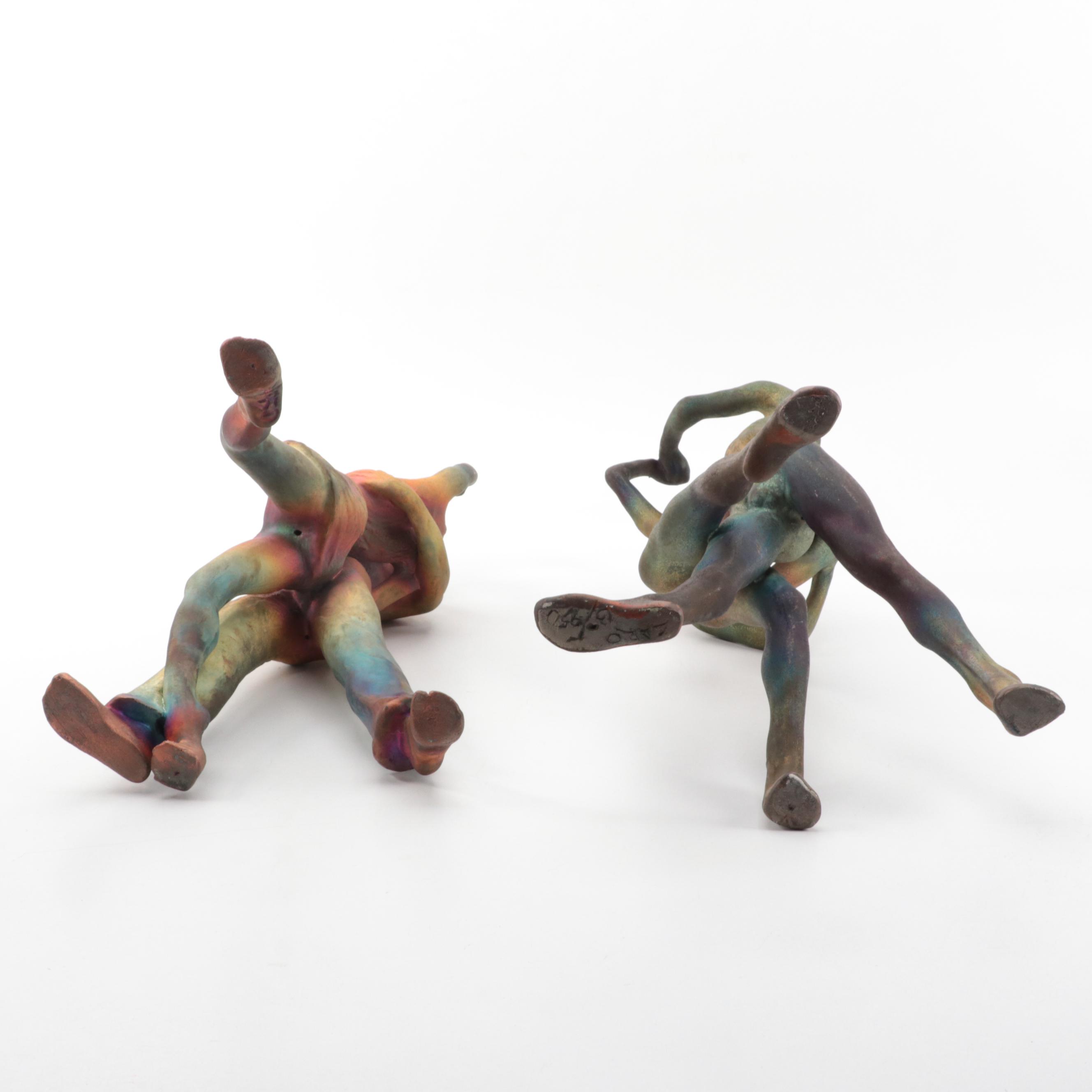 George "Zaro" Tudzarov Raku Fired Figural Ceramic Sculpture