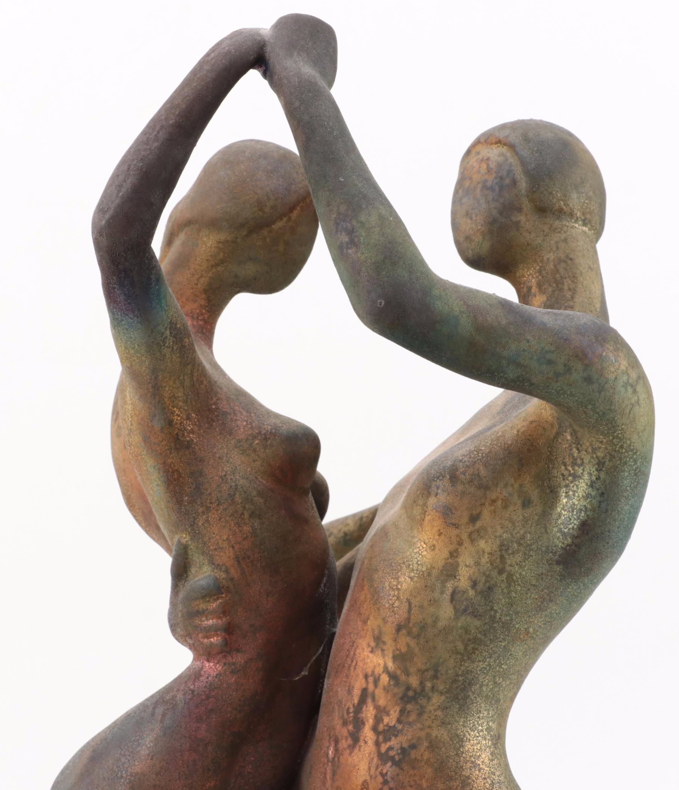 George "Zaro" Tudzarov Raku Fired Figural Ceramic Sculpture