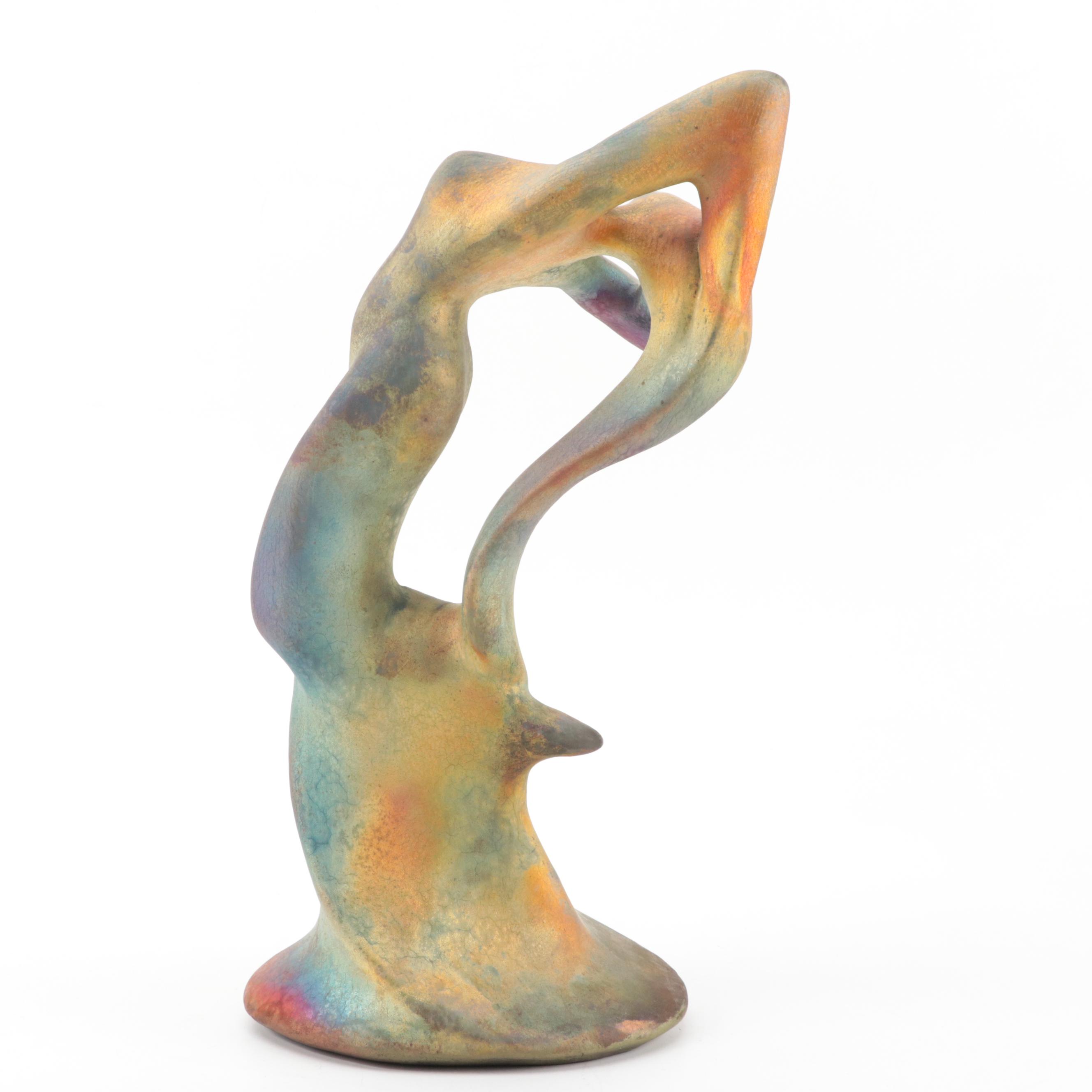 George "Zaro" Tudzarov Raku Fired Figural Ceramic Sculpture