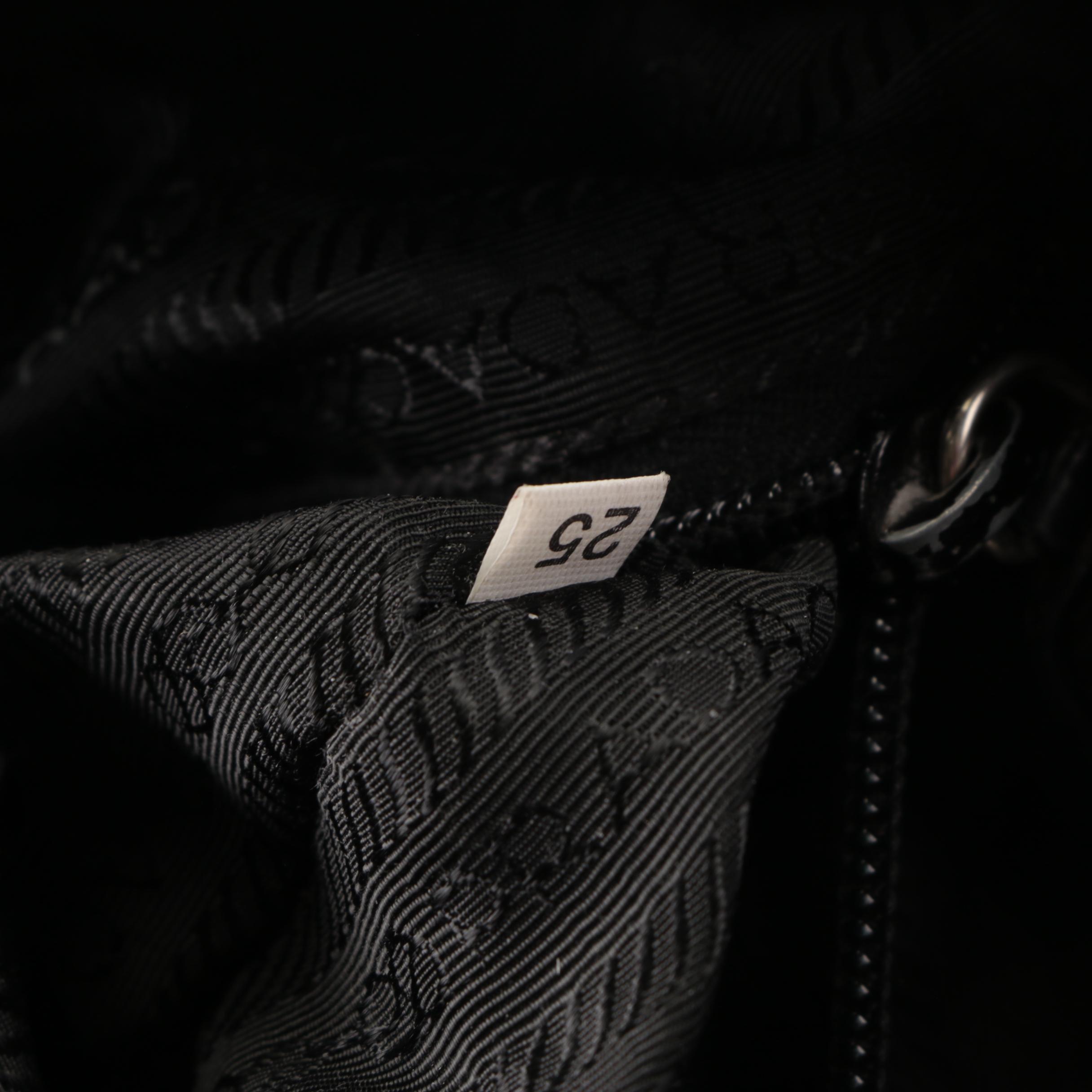 Prada Small Zip Tote Bag in Black Tessuto Nylon