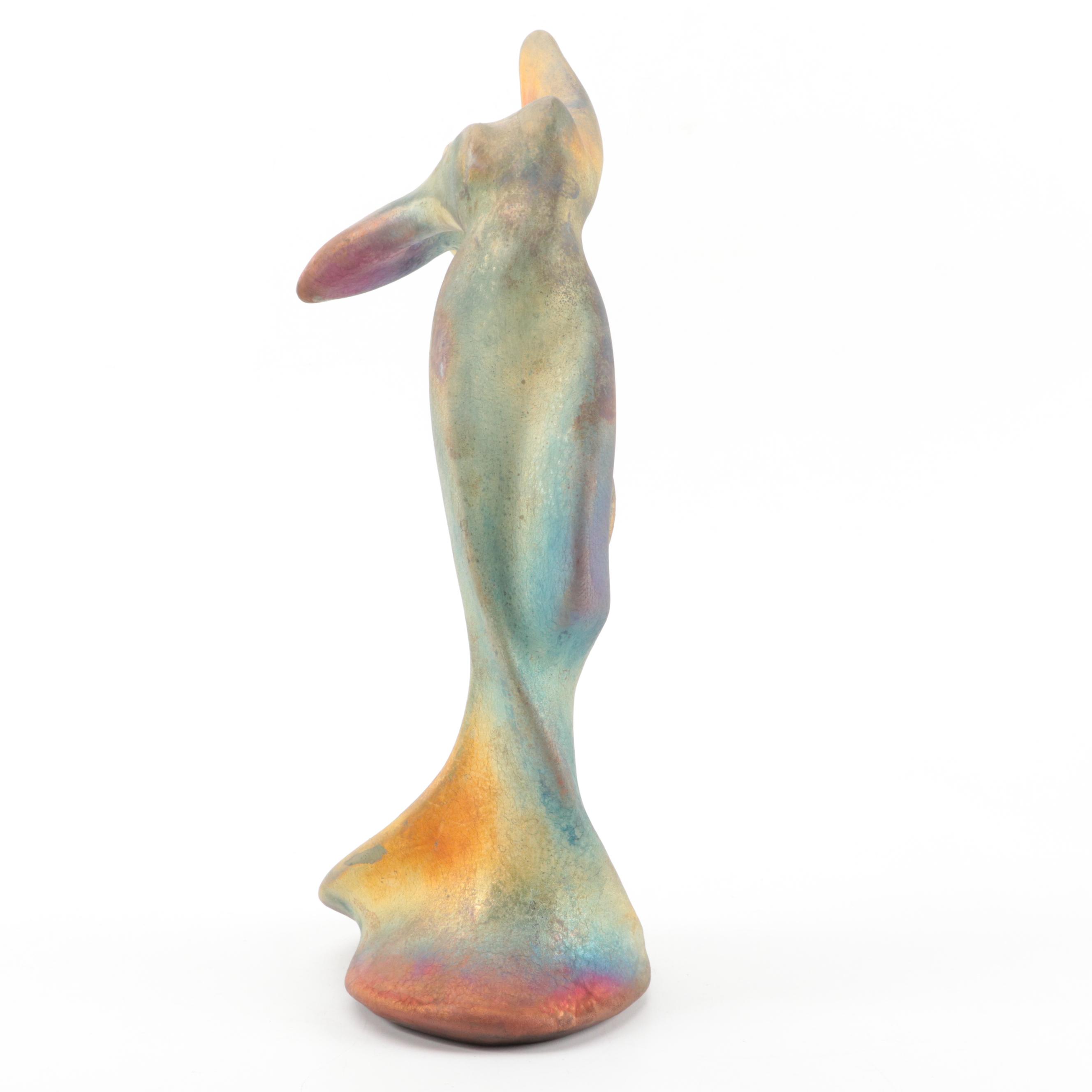 George "Zaro" Tudzarov Raku Fired Figural Ceramic Sculpture