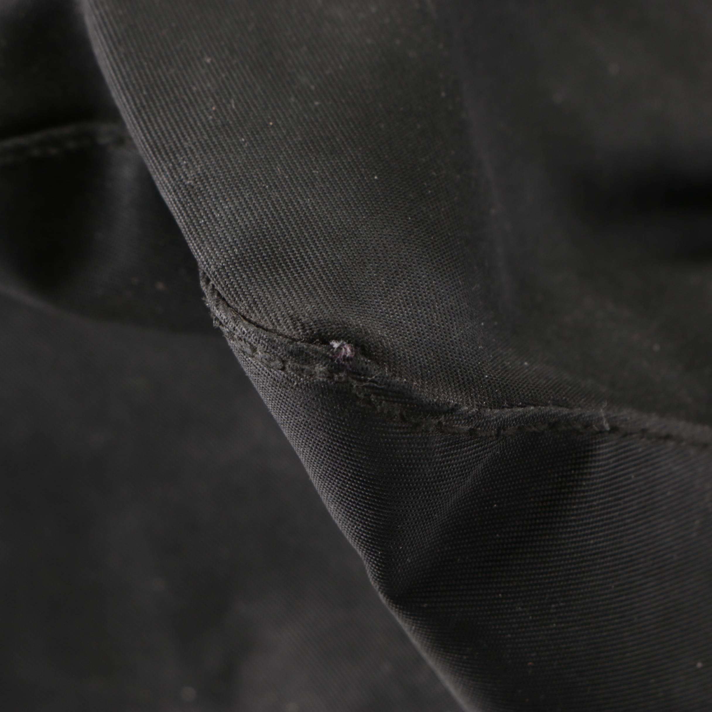 Prada Small Zip Tote Bag in Black Tessuto Nylon