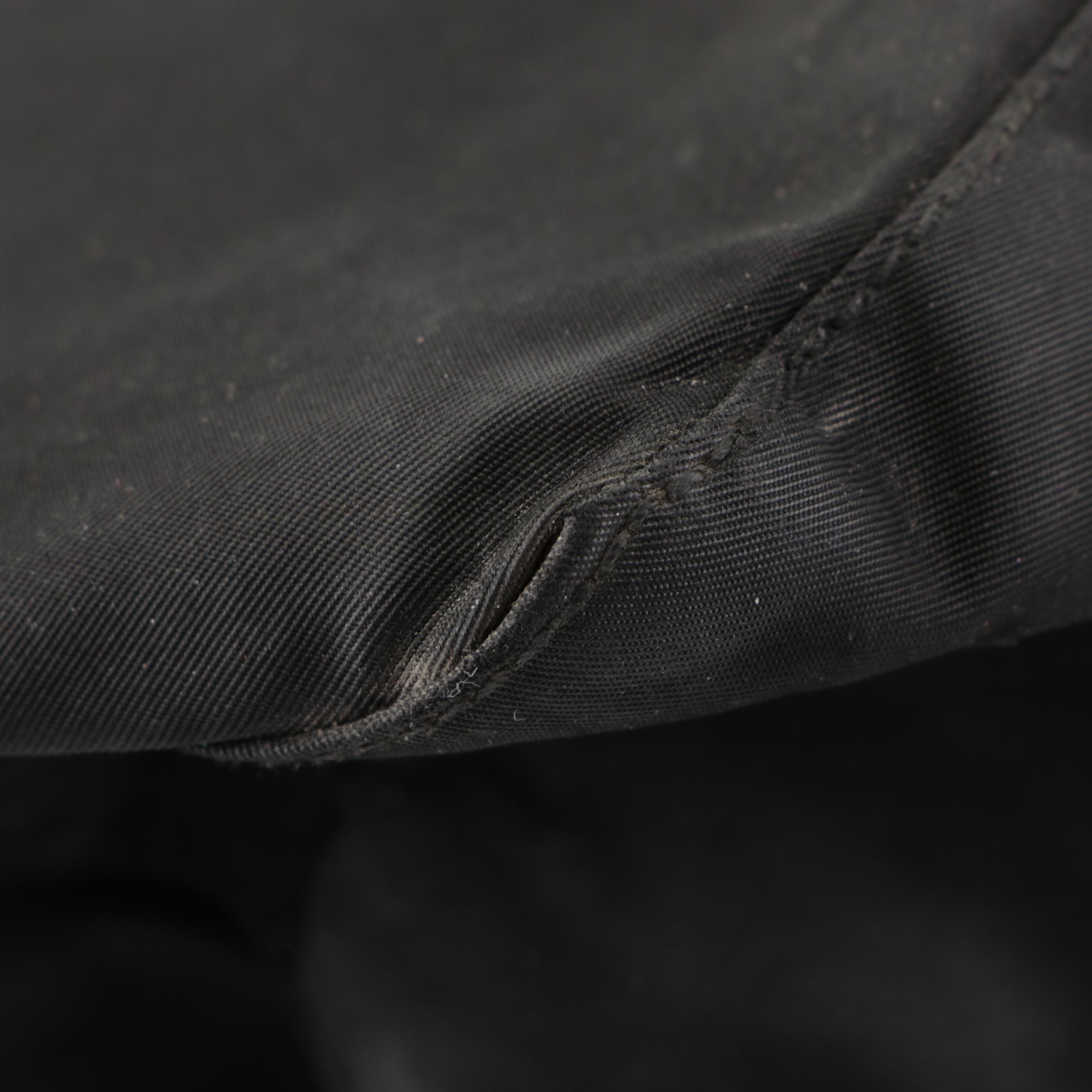 Prada Small Zip Tote Bag in Black Tessuto Nylon