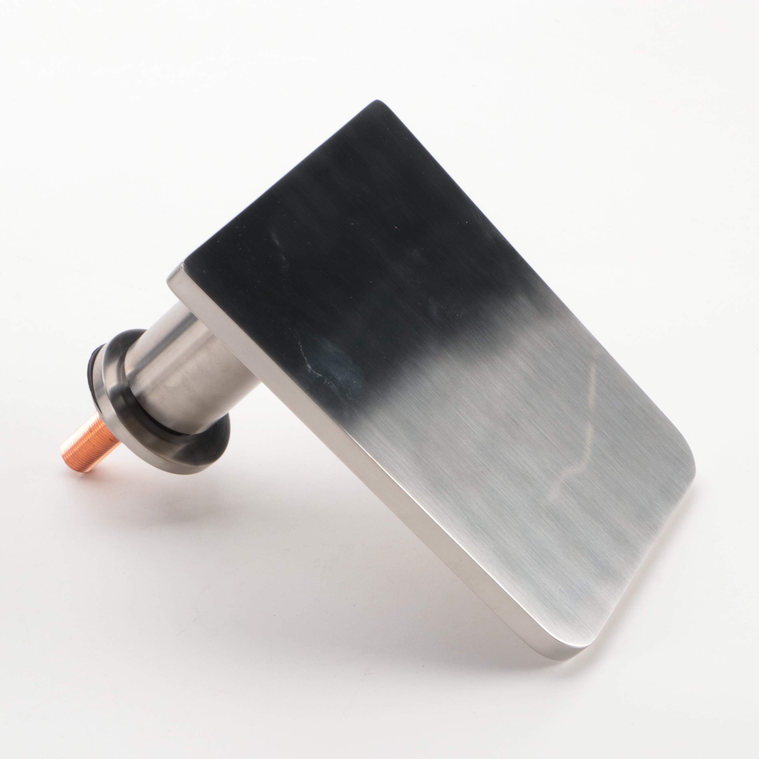 Brushed Nickel Deck Mount Waterfall Tub Faucet and Hand Shower with Tub Drain