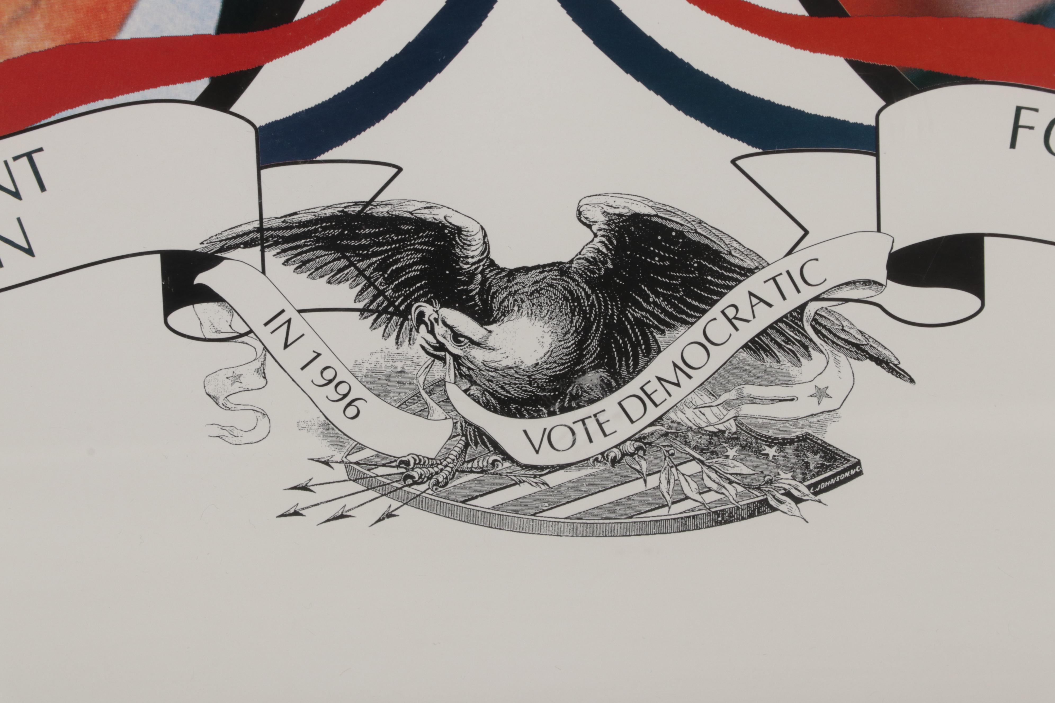 Bill Clinton and Al Gore Offset Lithograph Presidential Campaign Poster, 1996