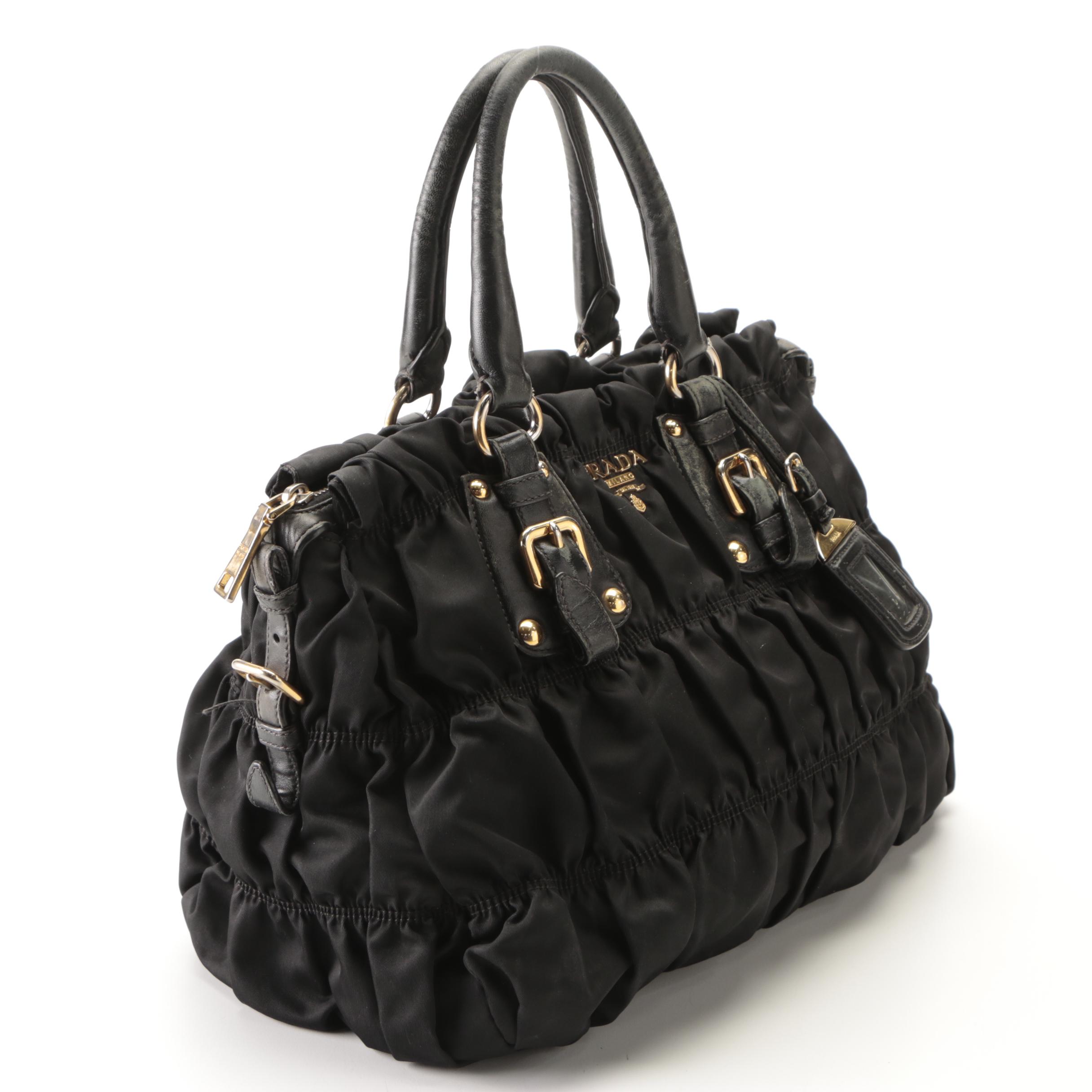 Prada Black Gaufre Tessuto Nylon Bag