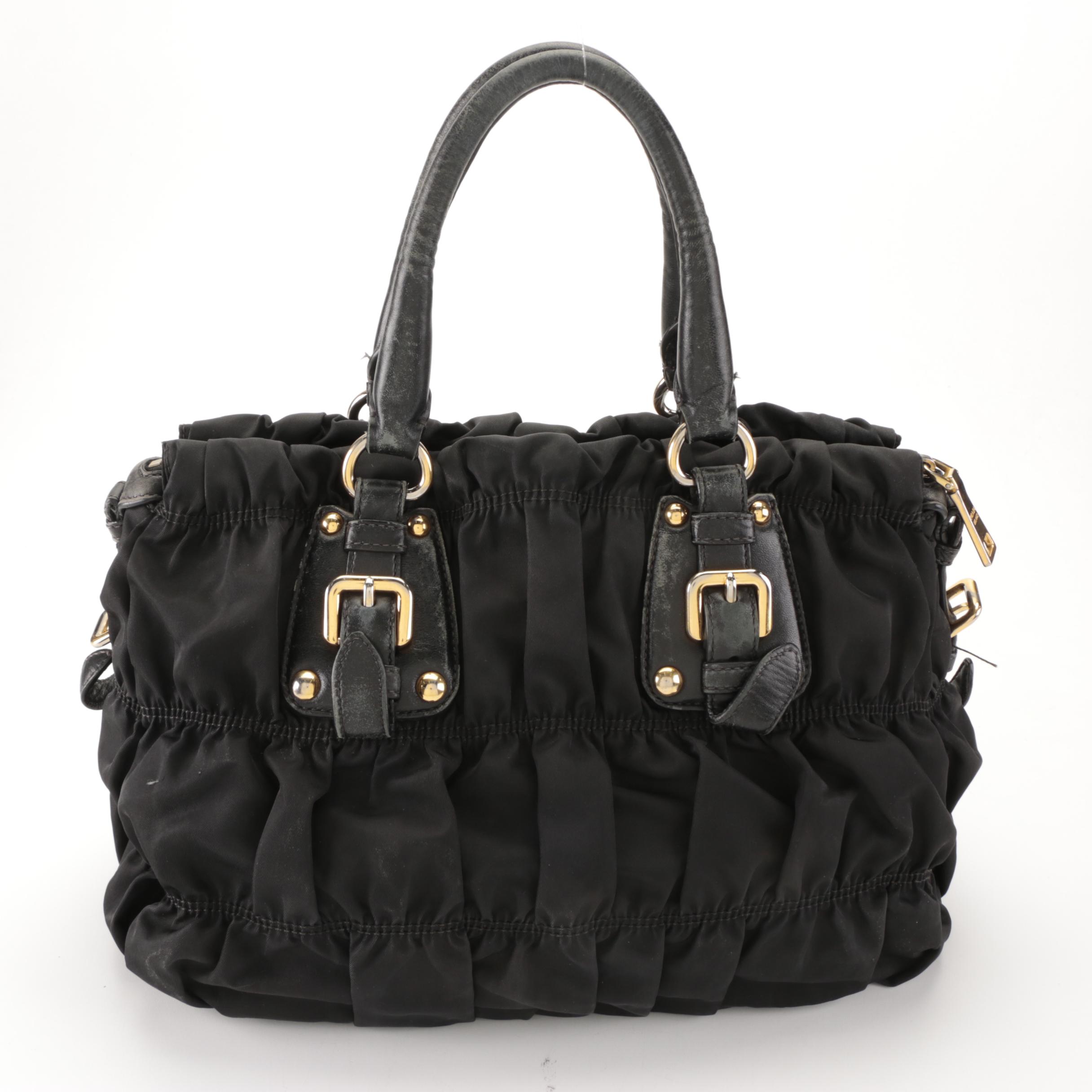 Prada Black Gaufre Tessuto Nylon Bag