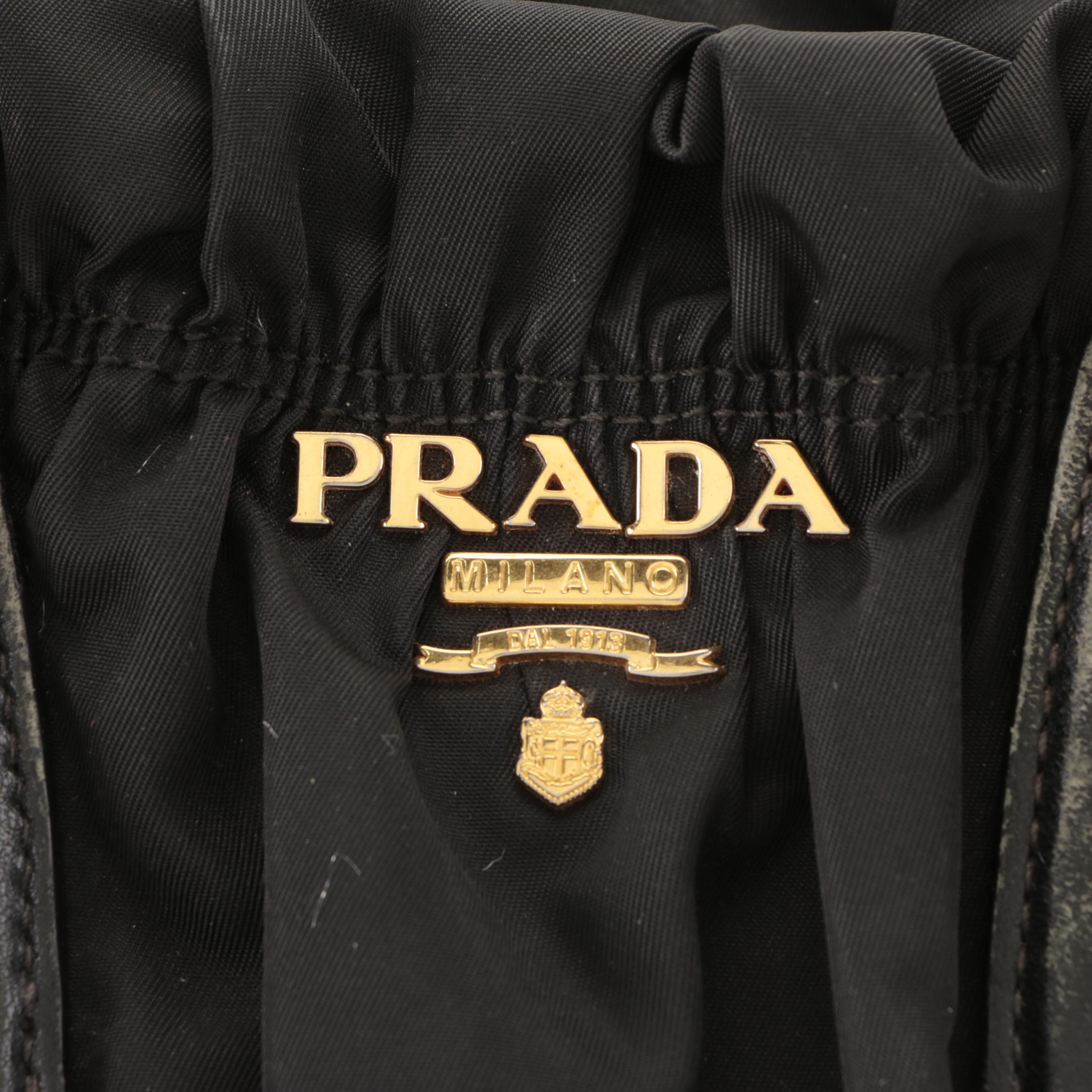 Prada Black Gaufre Tessuto Nylon Bag