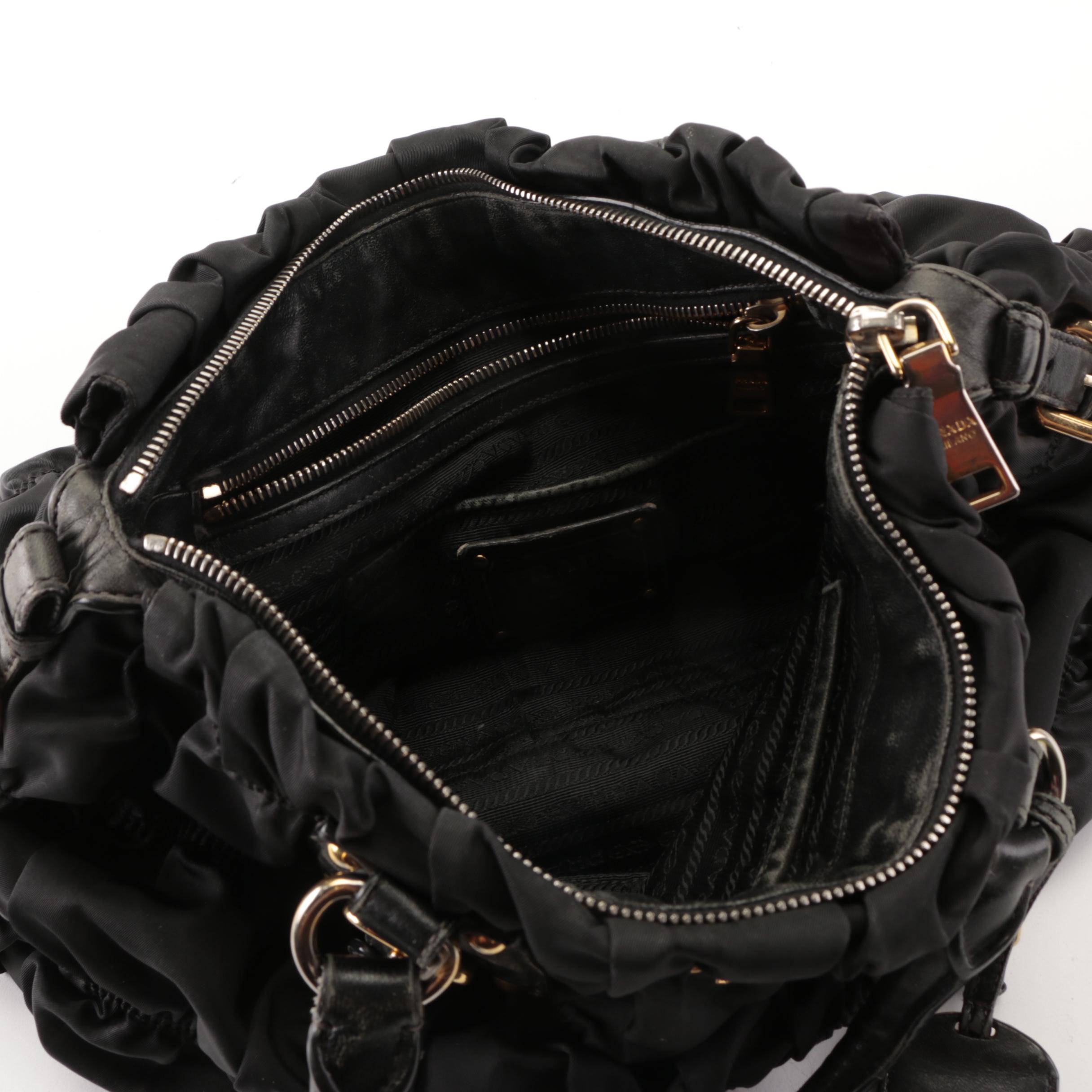 Prada Black Gaufre Tessuto Nylon Bag