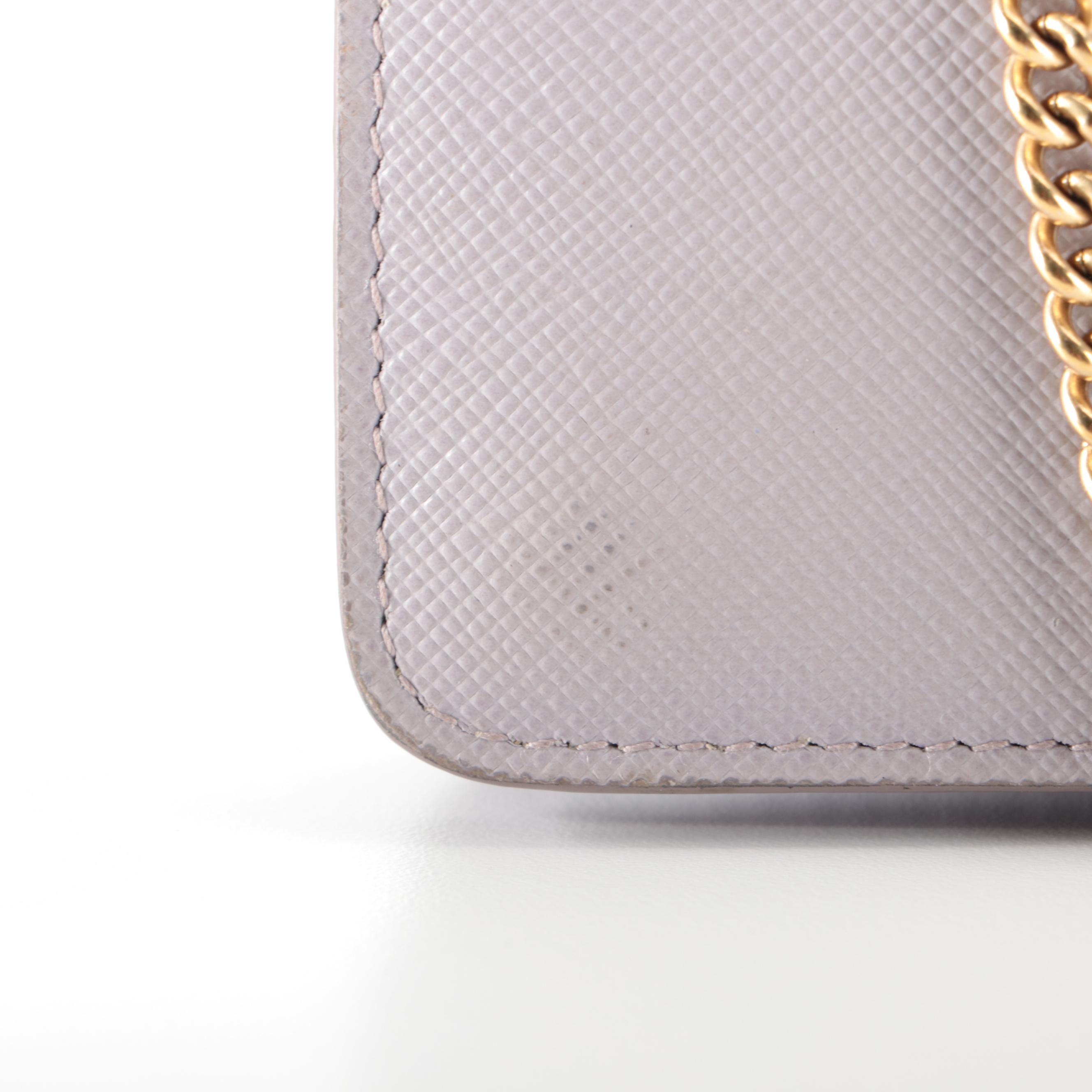 Prada Wallet on Chain in Saffiano Leather