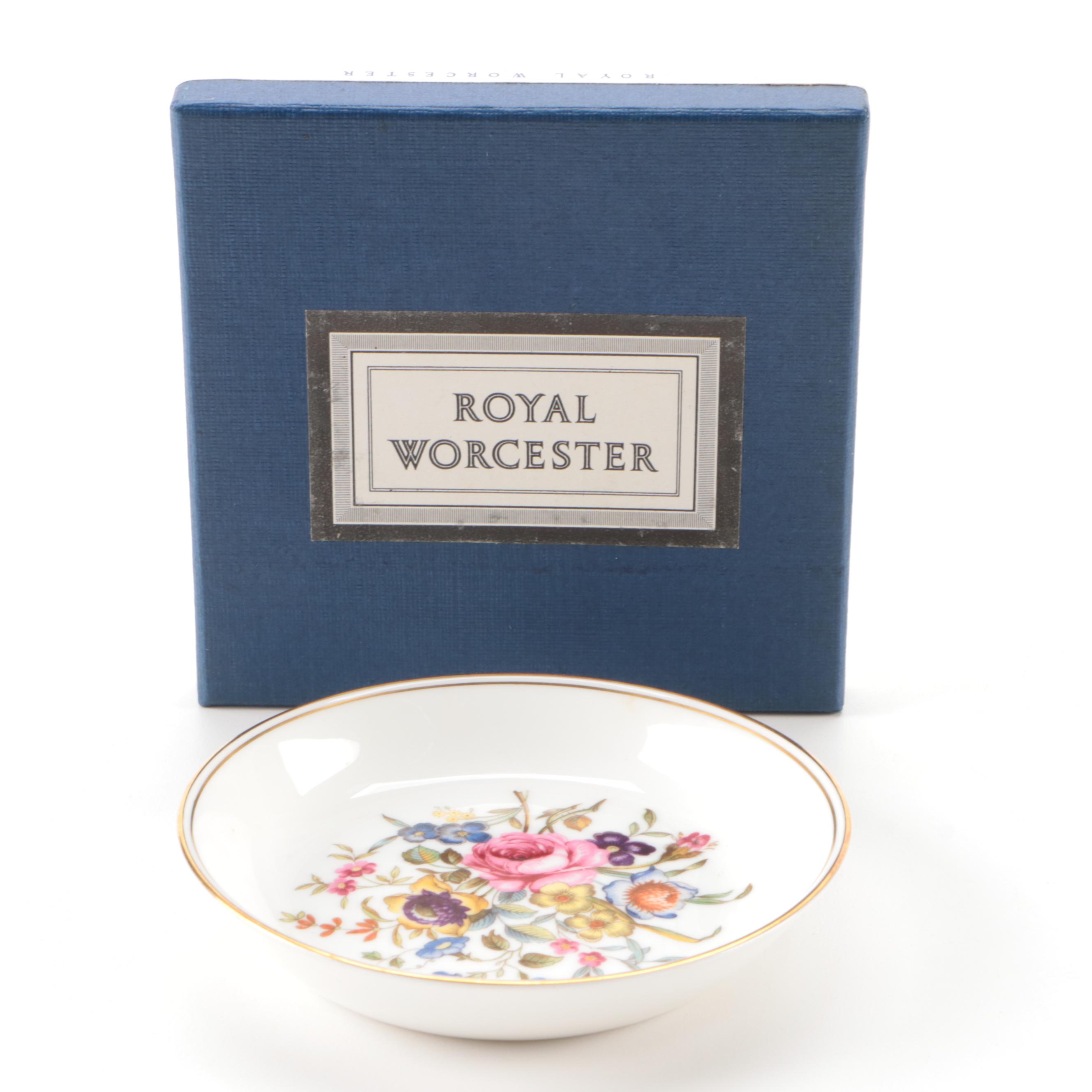 Royal Worcester and Royal Crown Derby Porcelain Dishes with Presntation Cases
