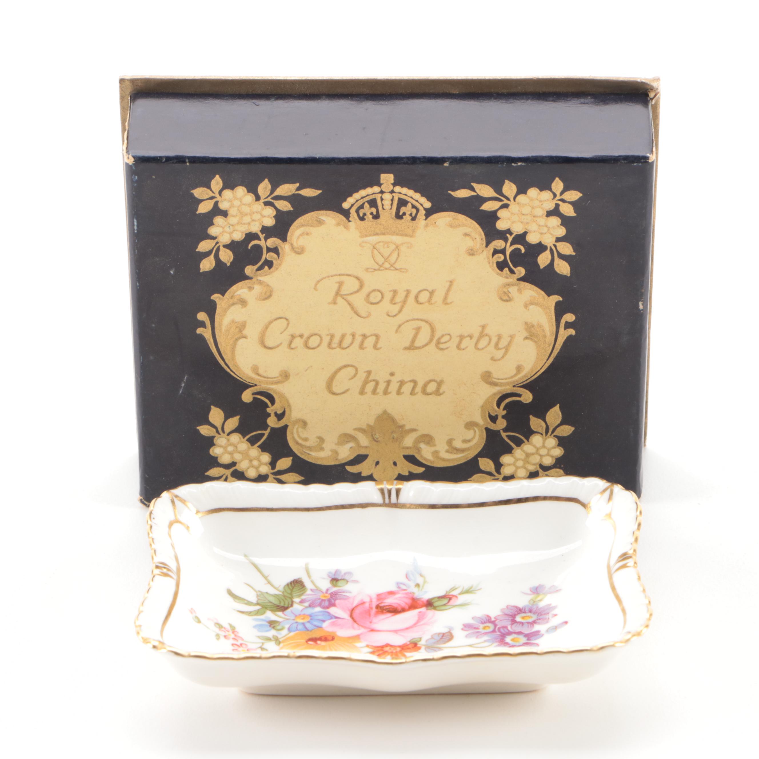 Royal Worcester and Royal Crown Derby Porcelain Dishes with Presntation Cases