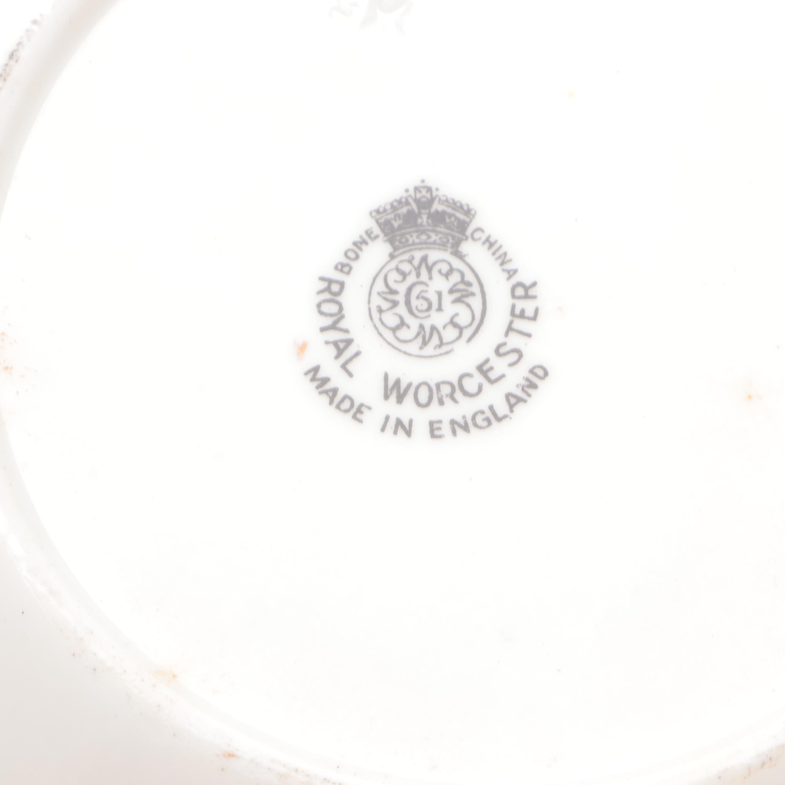 Royal Worcester and Royal Crown Derby Porcelain Dishes with Presntation Cases