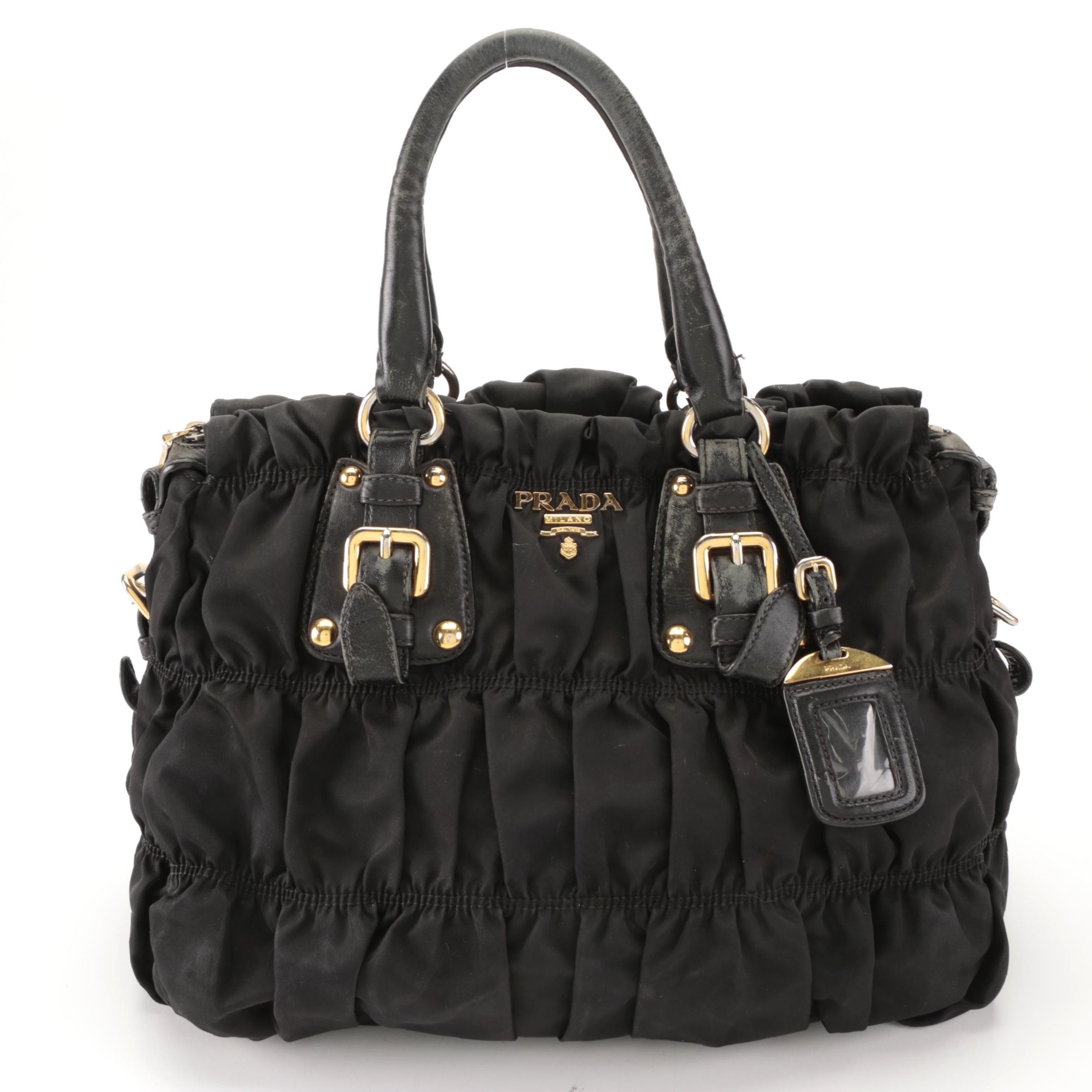 Prada Black Gaufre Tessuto Nylon Bag