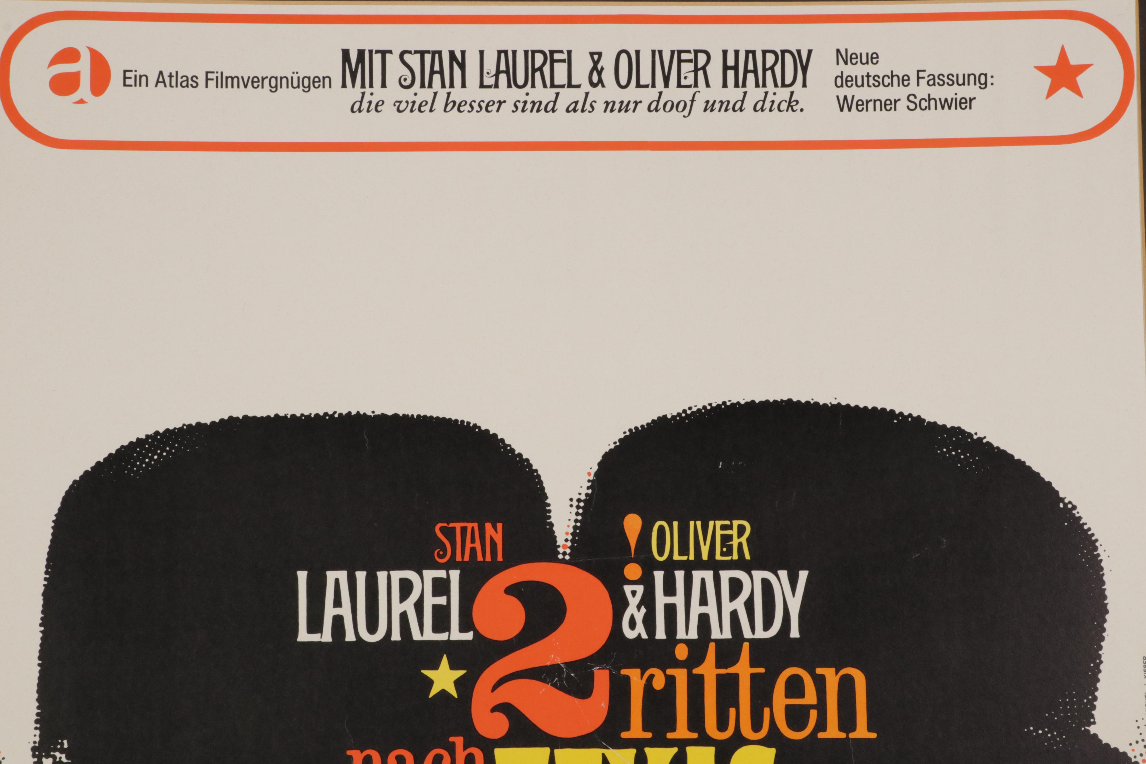 "2 Ritten Nach Texas" German Language Dubbed Movie Poster, Circa 1965