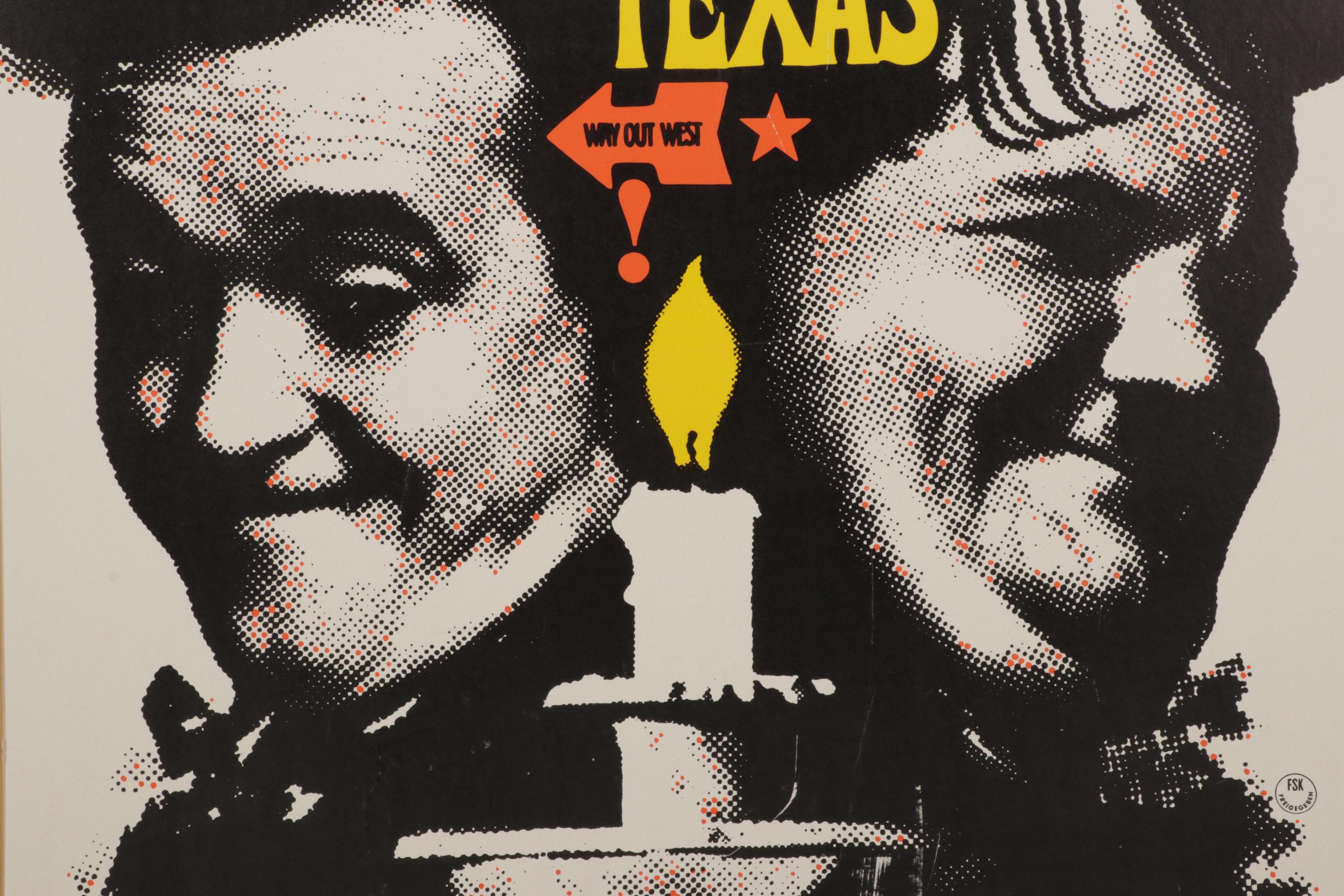 "2 Ritten Nach Texas" German Language Dubbed Movie Poster, Circa 1965