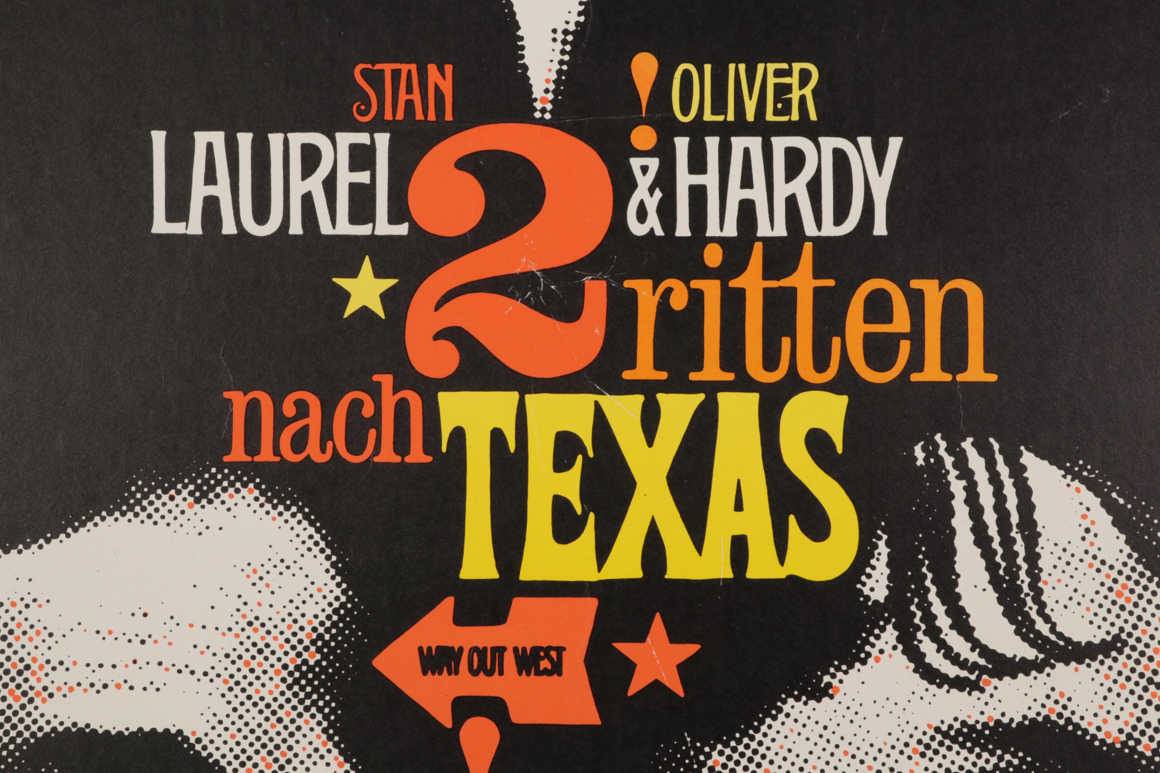 "2 Ritten Nach Texas" German Language Dubbed Movie Poster, Circa 1965