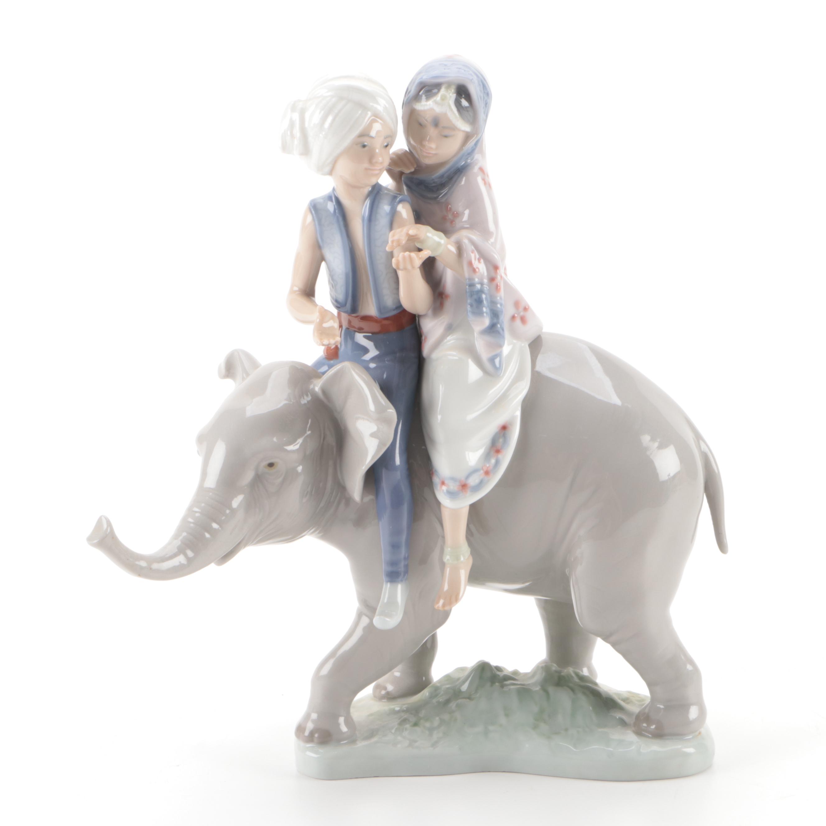 Lladró "Hindu Children" Porcelain Figurine Designed by José Puche