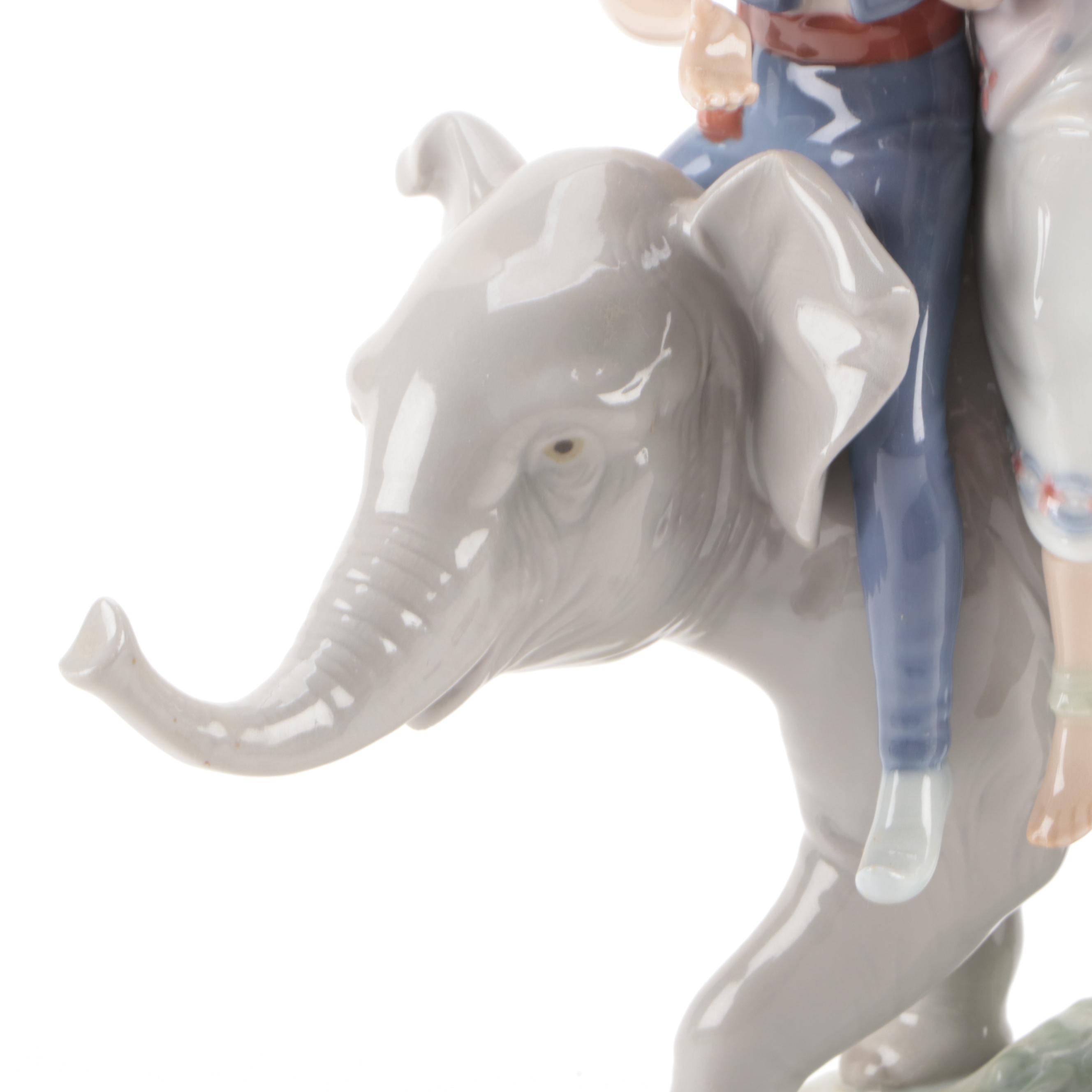 Lladró "Hindu Children" Porcelain Figurine Designed by José Puche