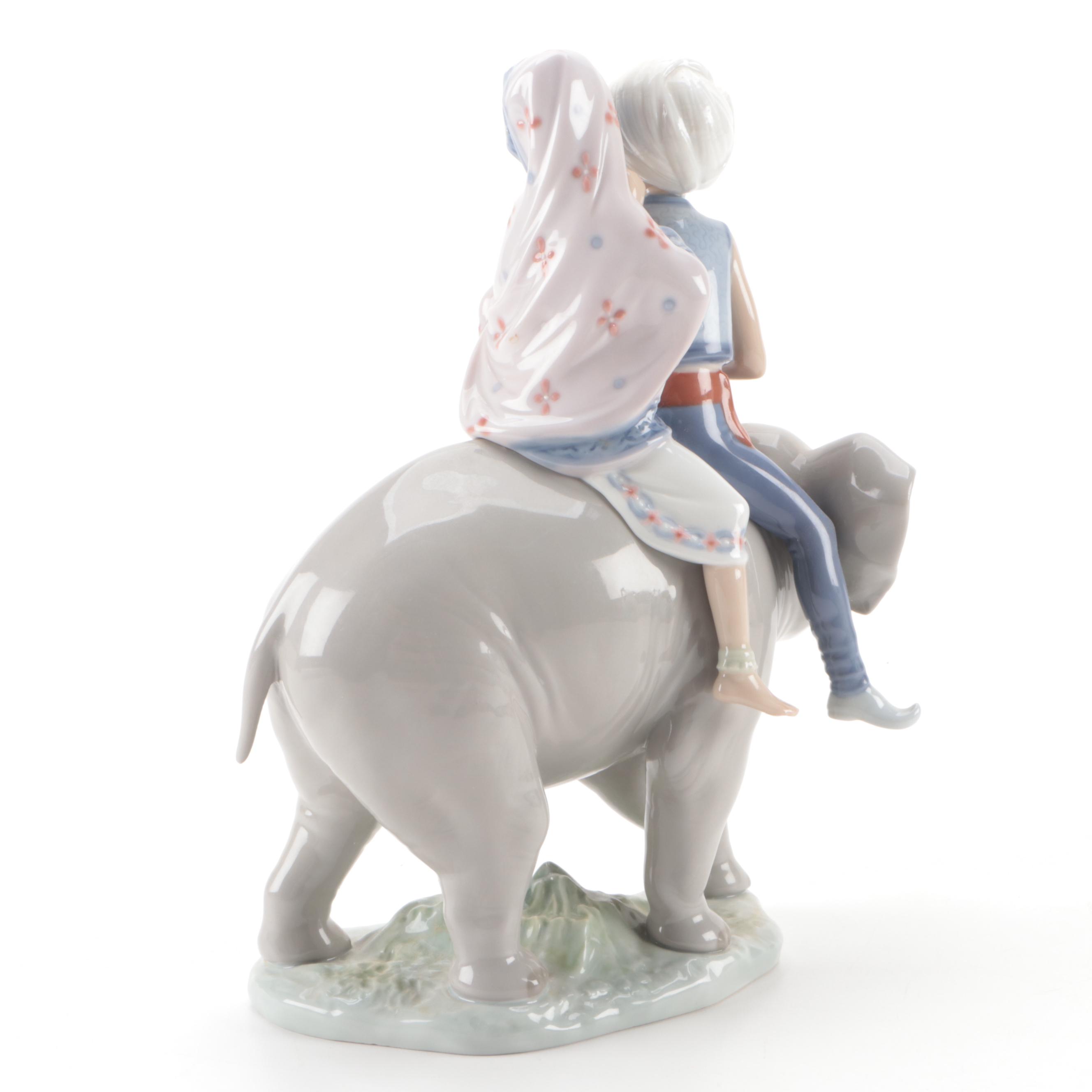 Lladró "Hindu Children" Porcelain Figurine Designed by José Puche