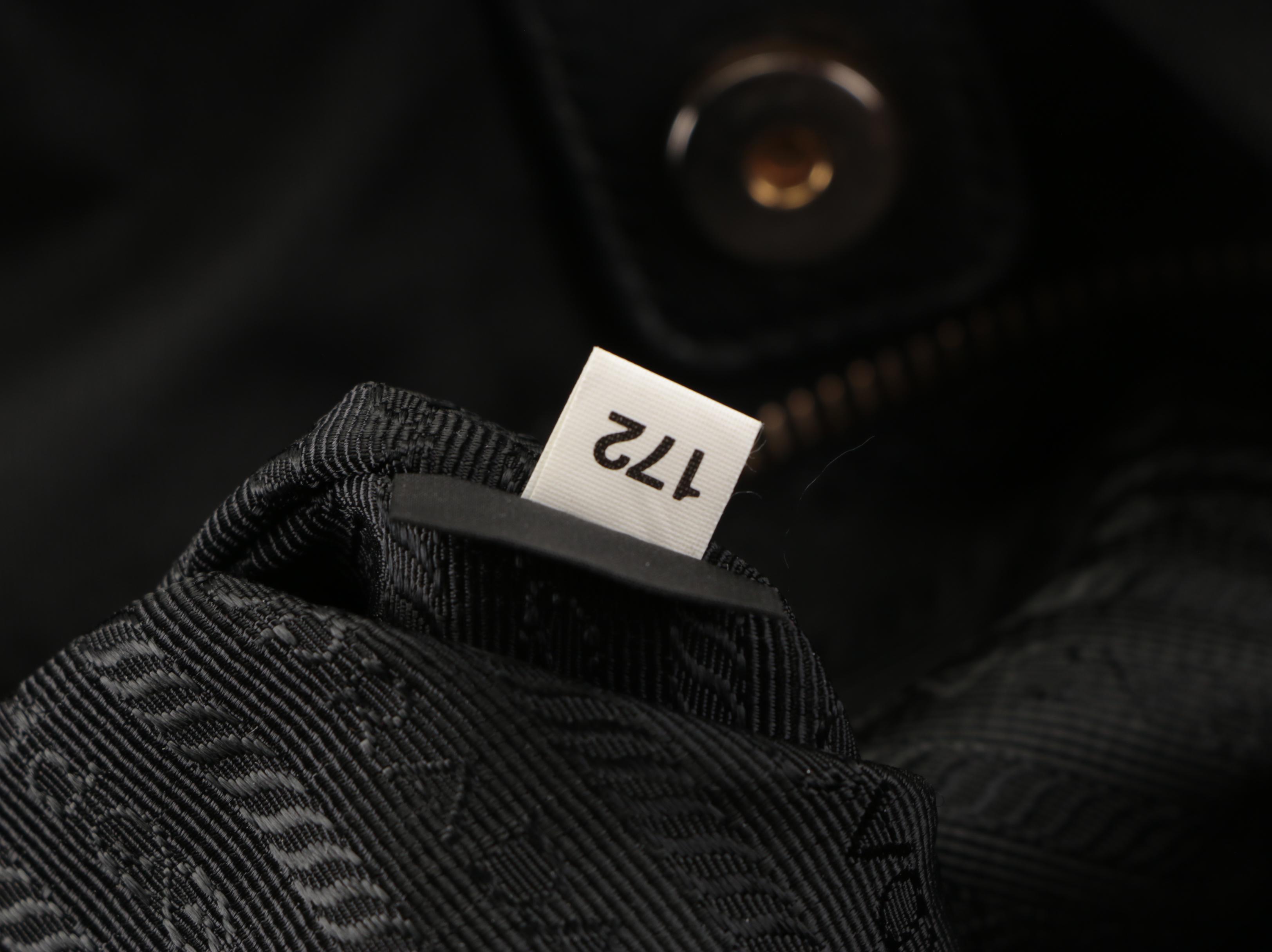 Prada Black Nylon and Leather Tote Bag