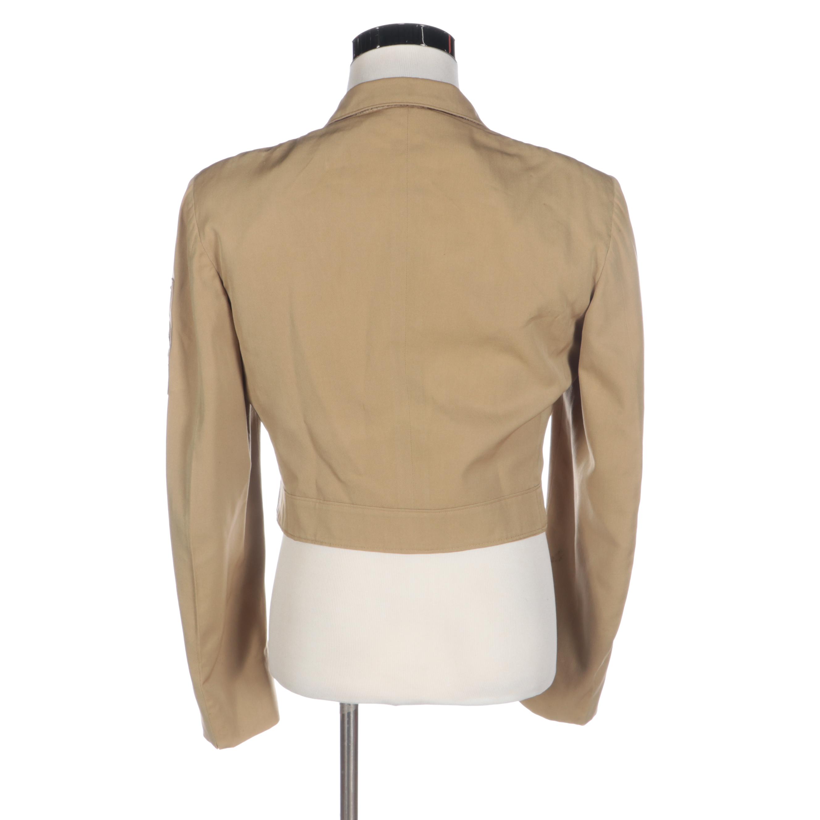 WWII Era U.S. Navy Service Dress Khaki Uniform Jacket with Rank Insignia